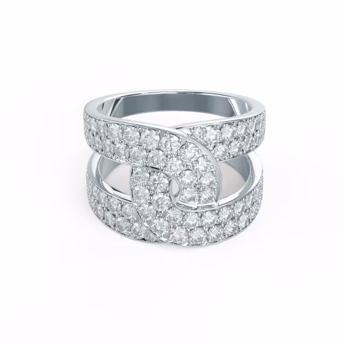 Lovelock Lab Created Diamond Fashion Ring in Platinum Design-092