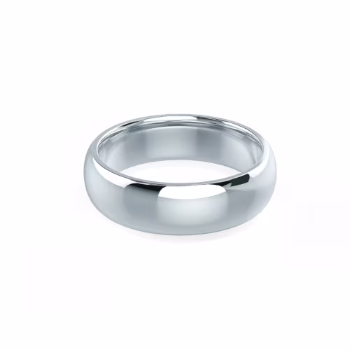 Men's Classic Round Wedding Band in Platinum Design-168