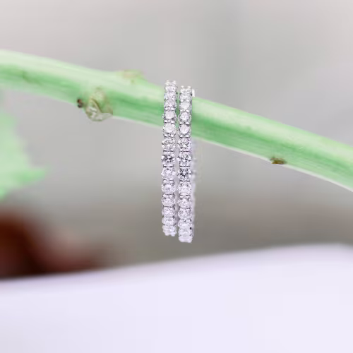 Lab Diamond Hoop Earrings Ada Diamonds AD-009