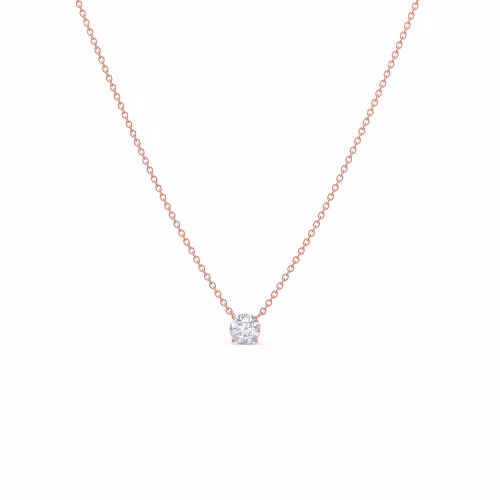 Alternate Rose Gold Image for Floating Round Pendant