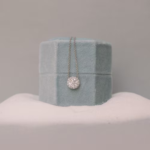 white gold 1ct round lab diamond heavenly halo pendant necklace ada diamonds design ad 013 macro