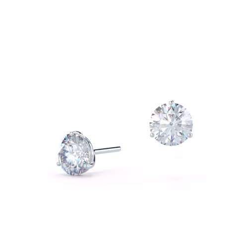 White Gold Martini Stud Earrings