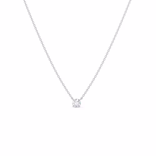 Hand Selected 0.35 Carat Lab Created Diamonds set in Platinum Floating Round Diamond Pendant (Main View)
