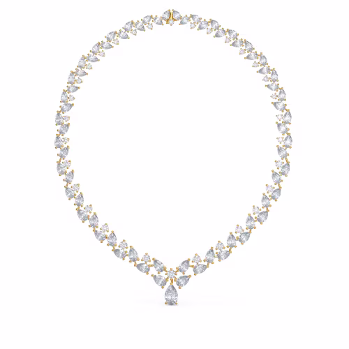 yellow gold 38ctw diamond choker