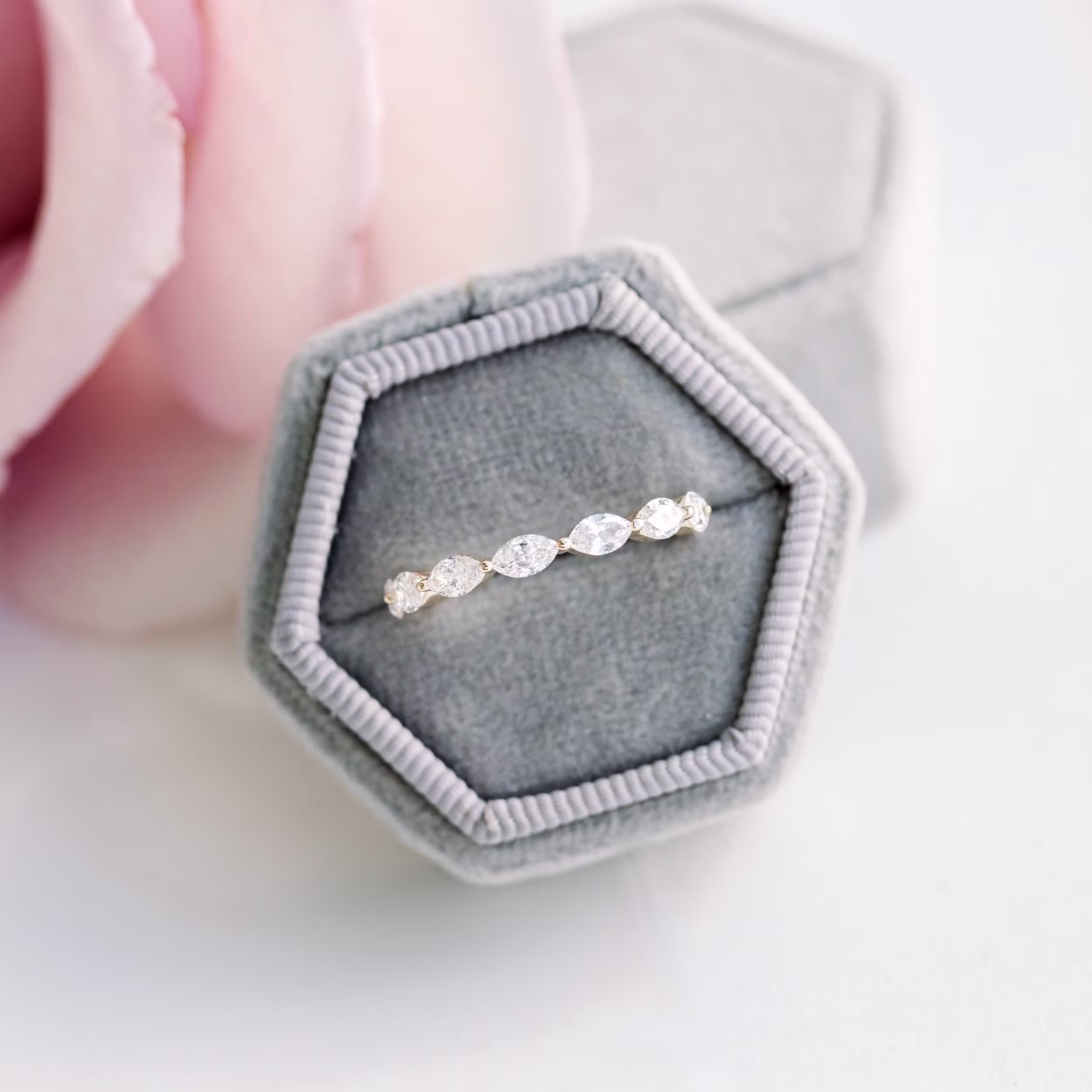 14k yellow gold marquise eternity band 0.1ct each ada diamonds design ad 270 macro