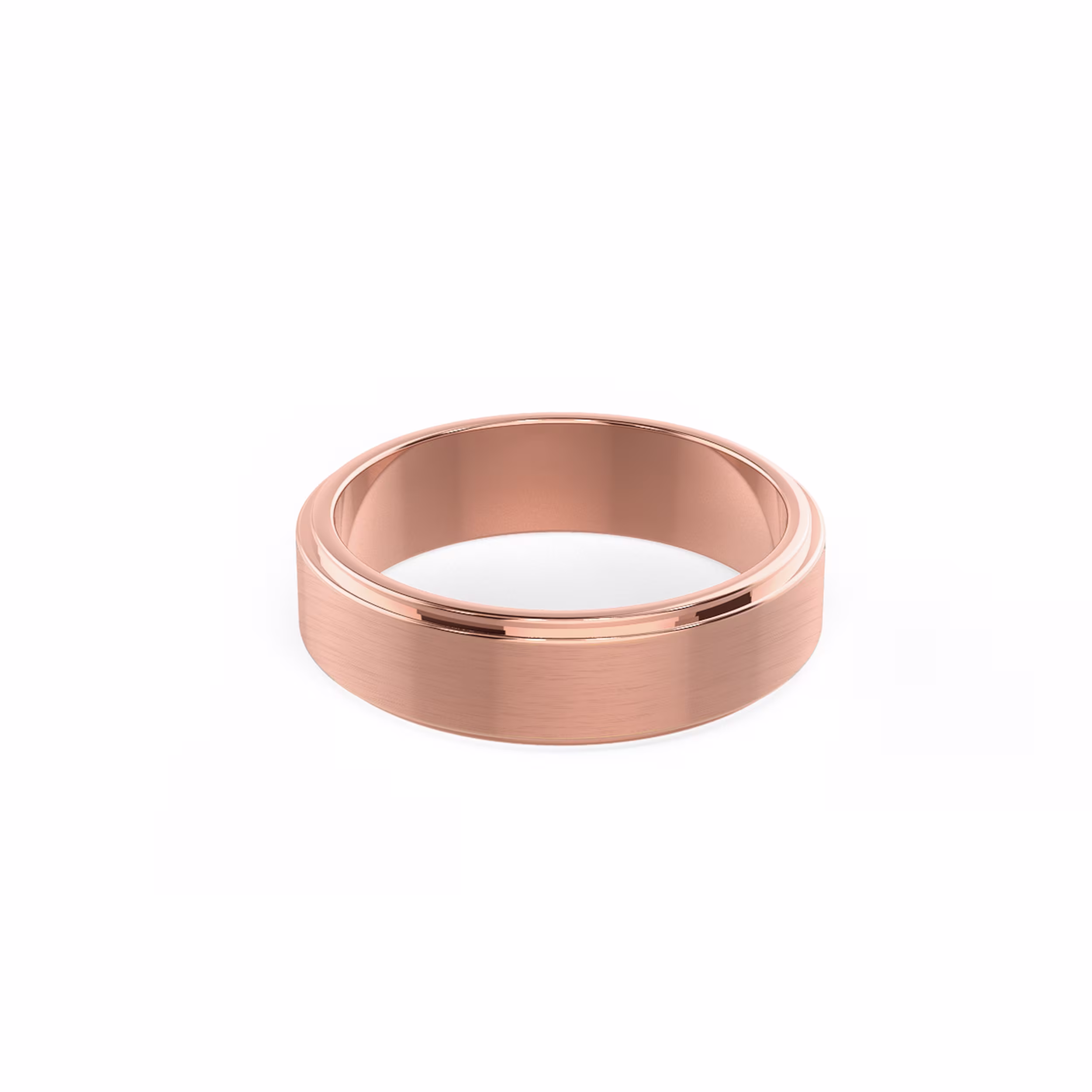 Primary Rose Gold Image for Matte Flat Beveled Ring