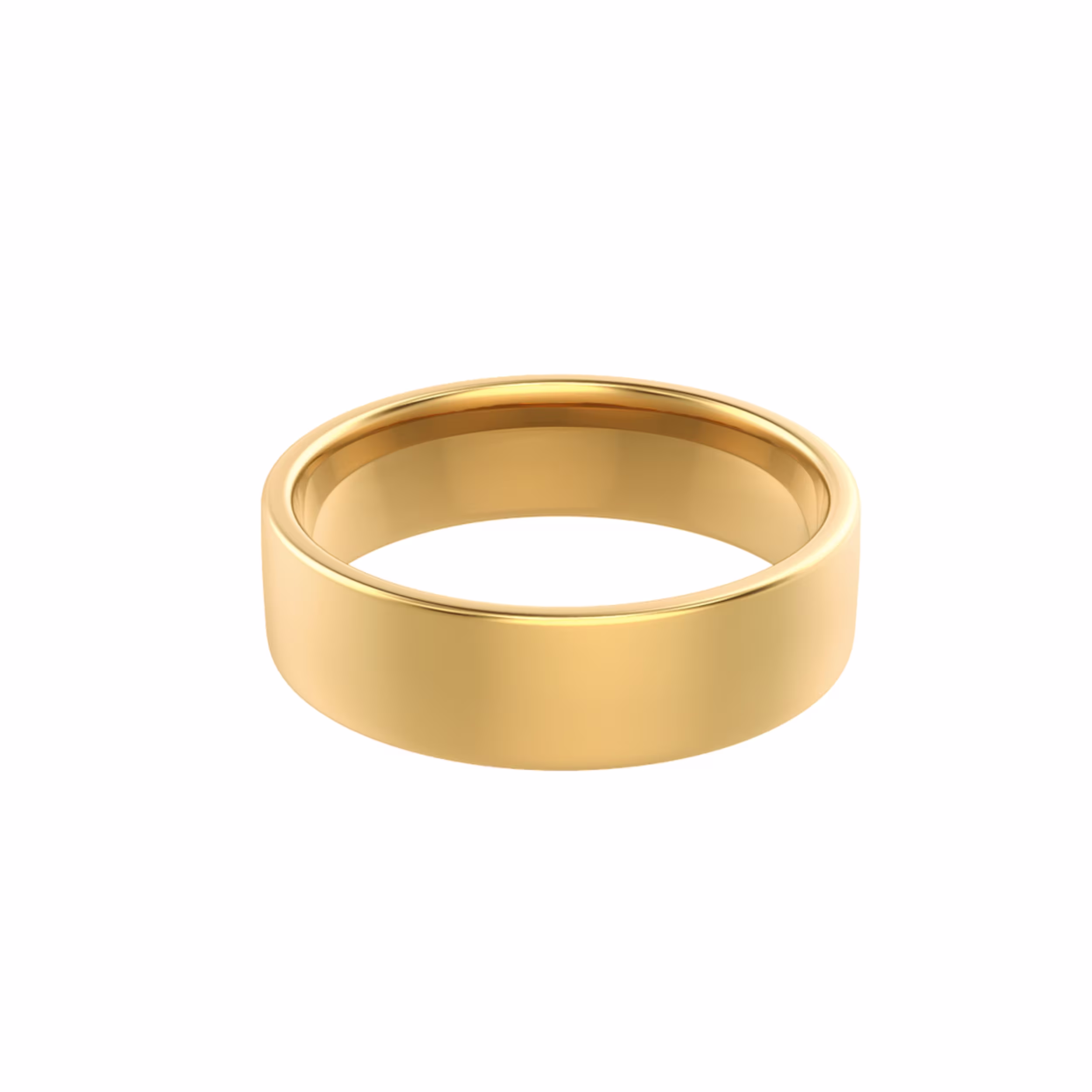 Matte Men's Wedding Band in Yellow Gold Design-220