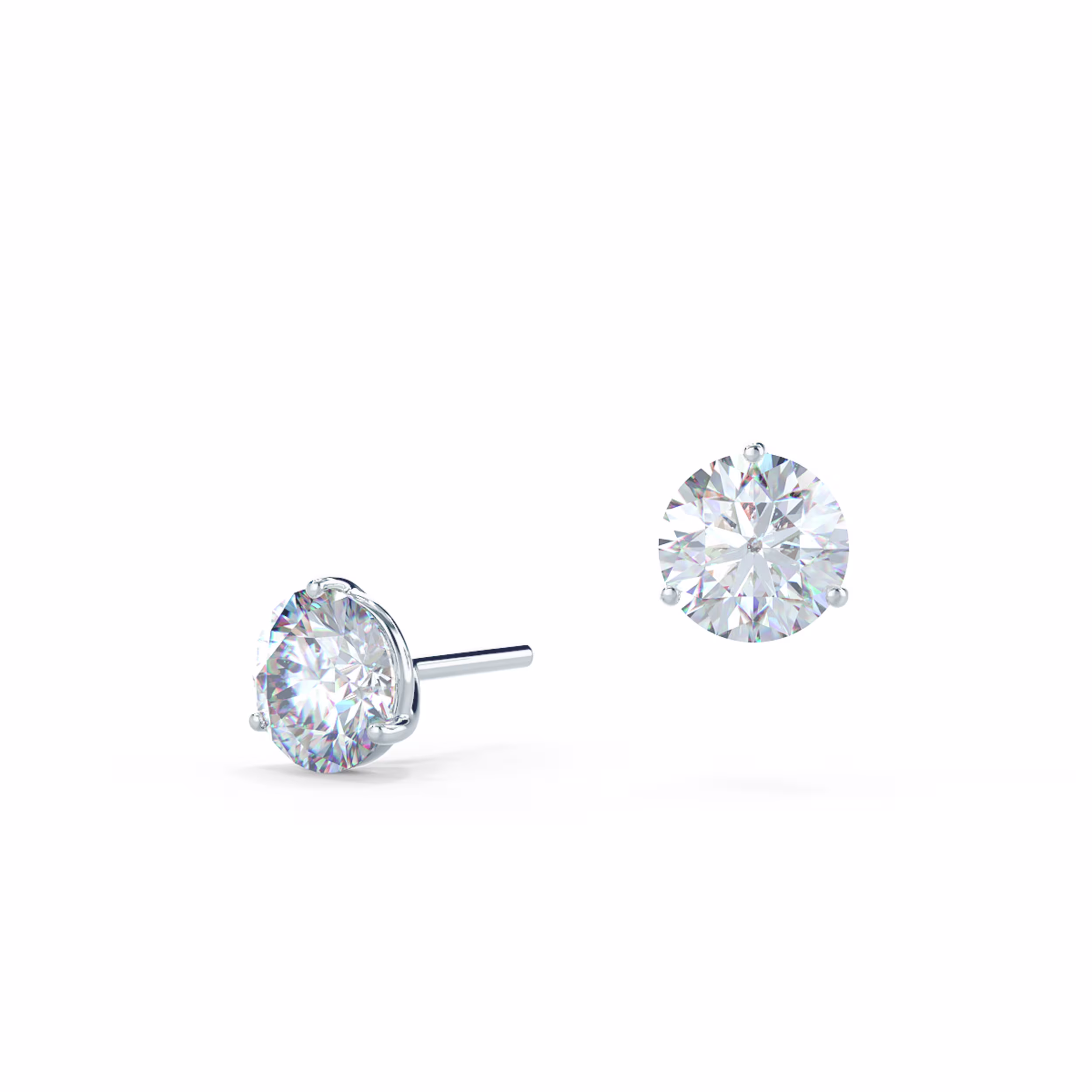 White Gold Martini Stud Earrings
