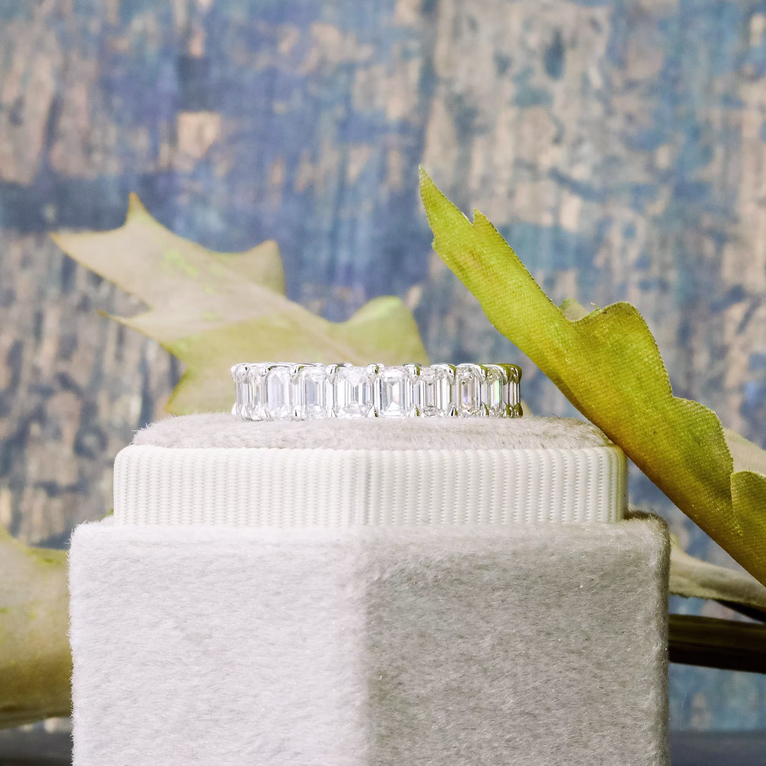 platinum 5 ct emerald cut lab diamond eternity band ada diamonds design ad 165