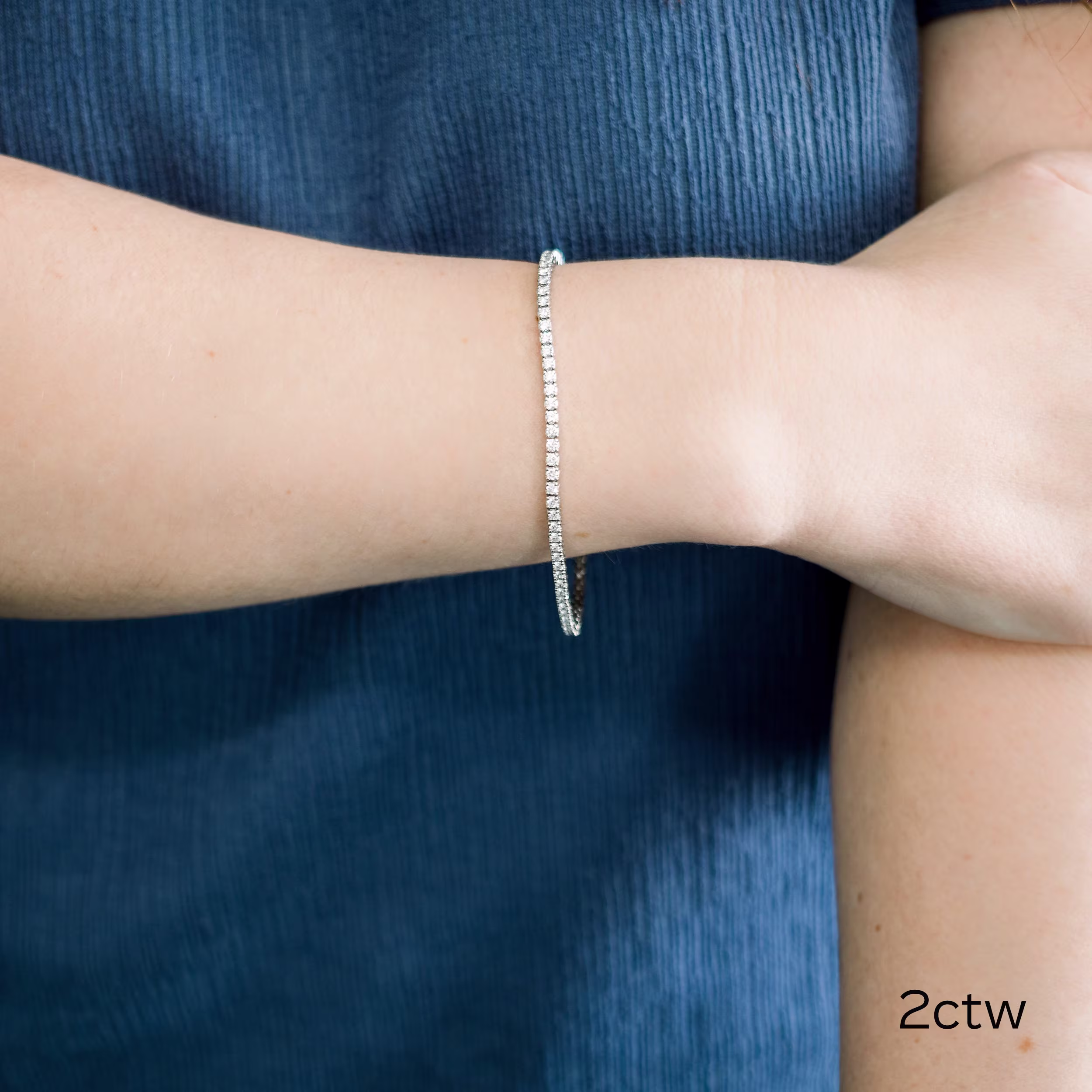 18k white gold lab grown diamond two carat tennis bracelet ada diamonds design ad 111