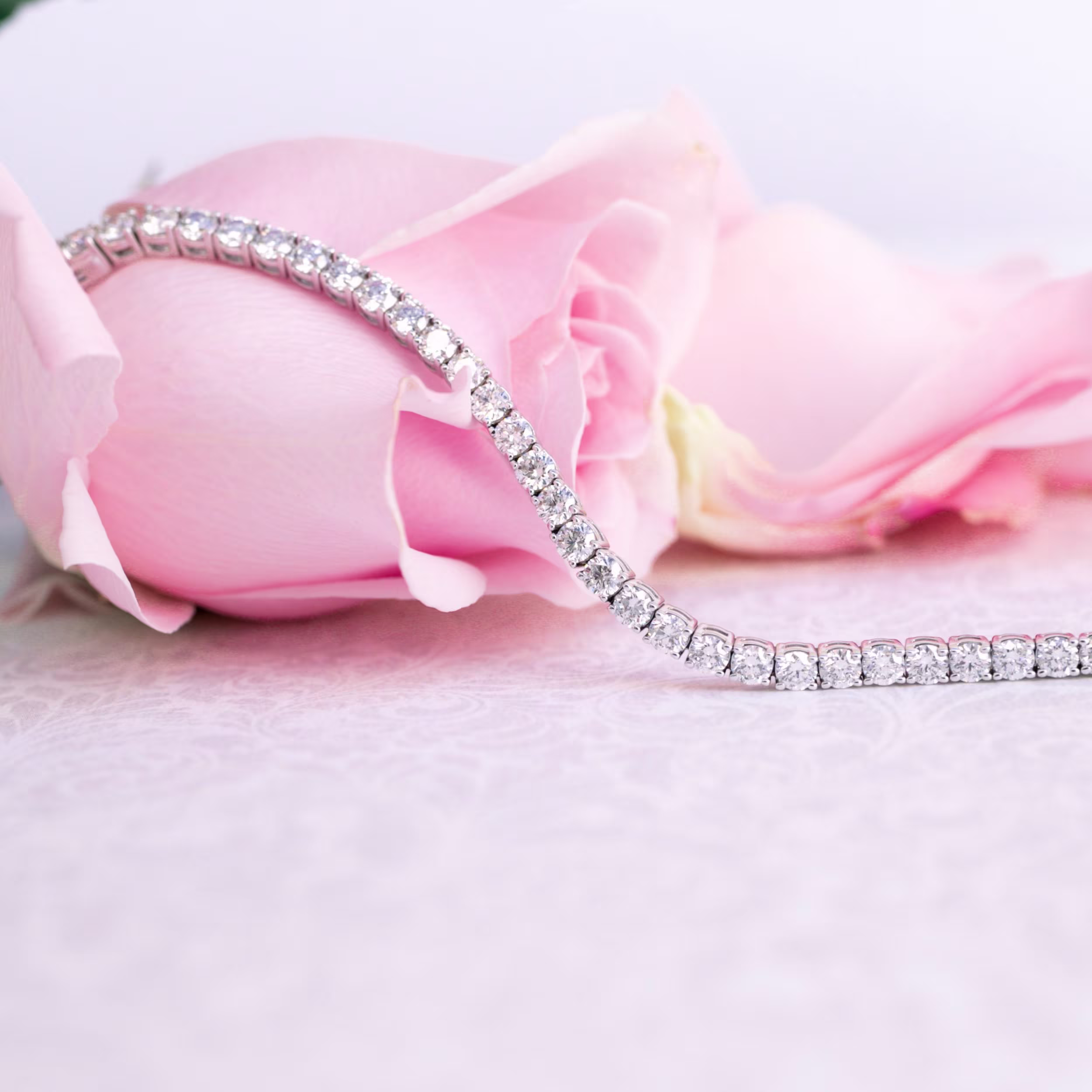 six carat lab grown diamond tennis bracelet in white gold ada diamonds design ad 111