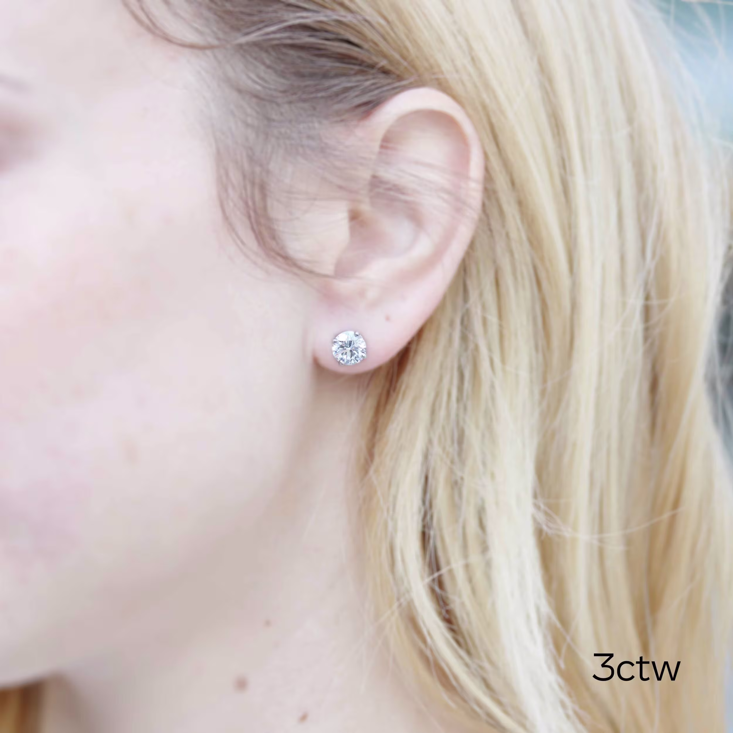 3ct round lab diamond studs in white gold ada diamonds design 001