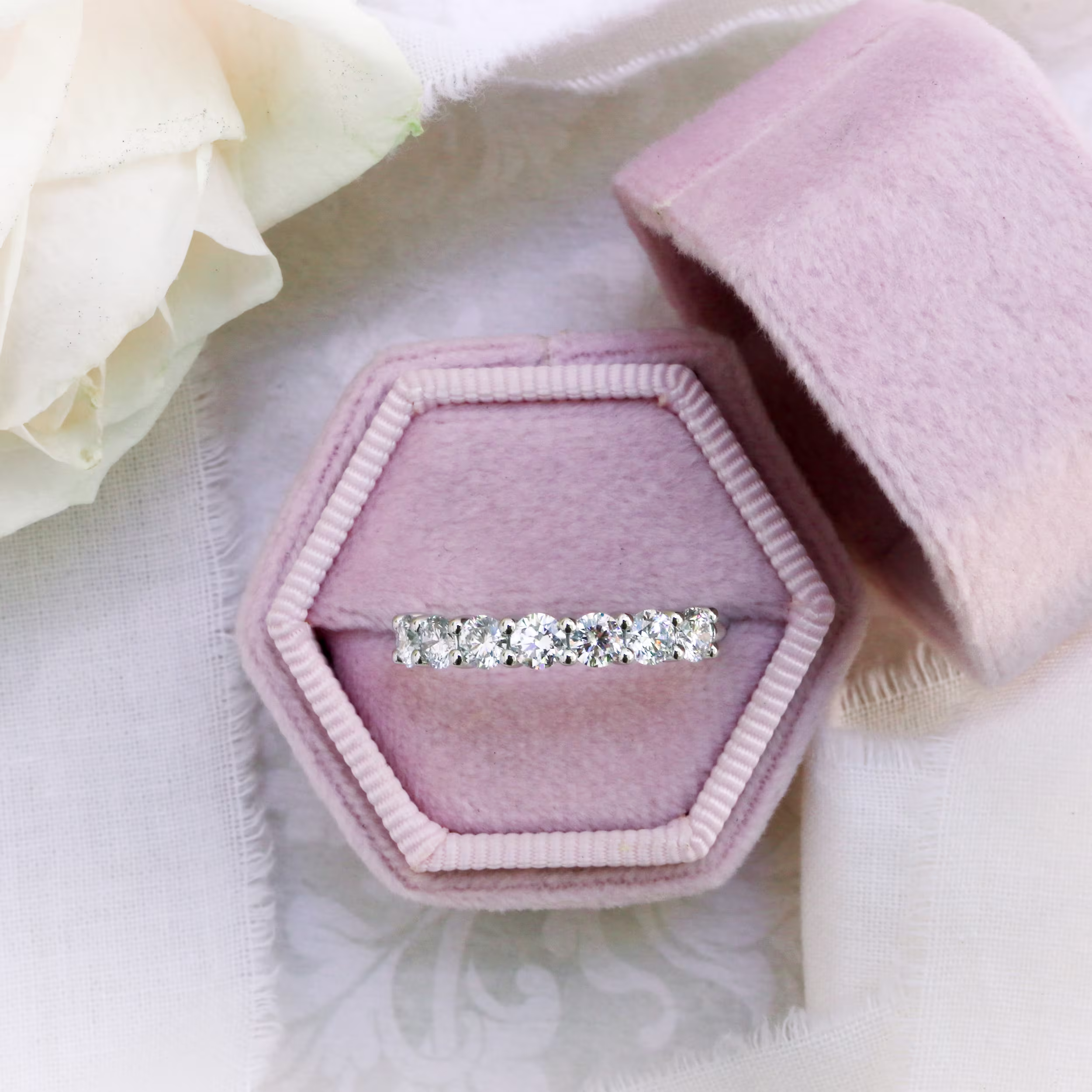 1.2 ctw Round Brilliant Lab Diamonds set in Platinum Prong Set Seven Stone (Main View)