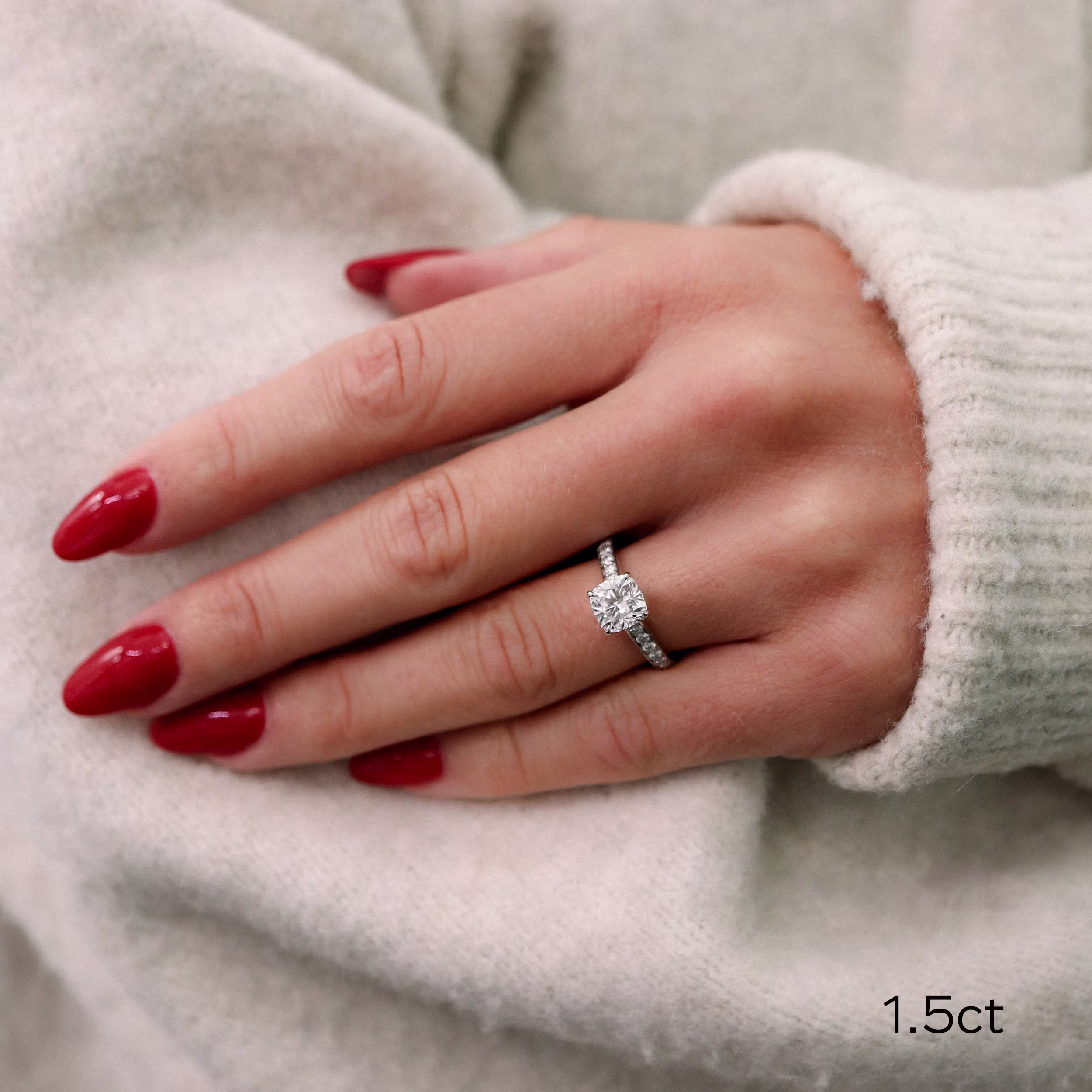 Platinum Channel Setting featuring Exceptional Quality 1.5 Carat Lab Diamonds (Main View)