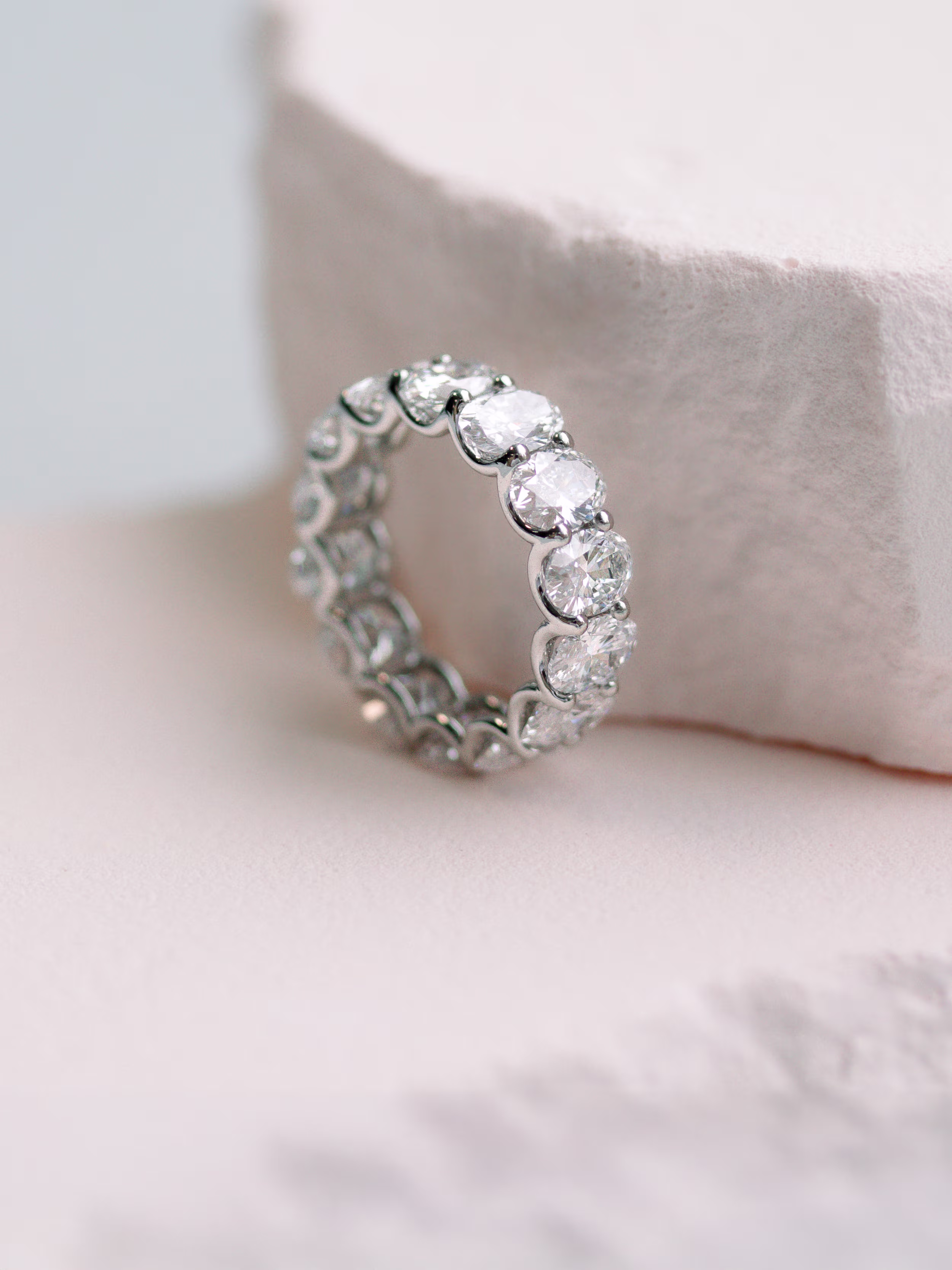 Oval French U Eternity Band featuring Lab Grown Diamonds