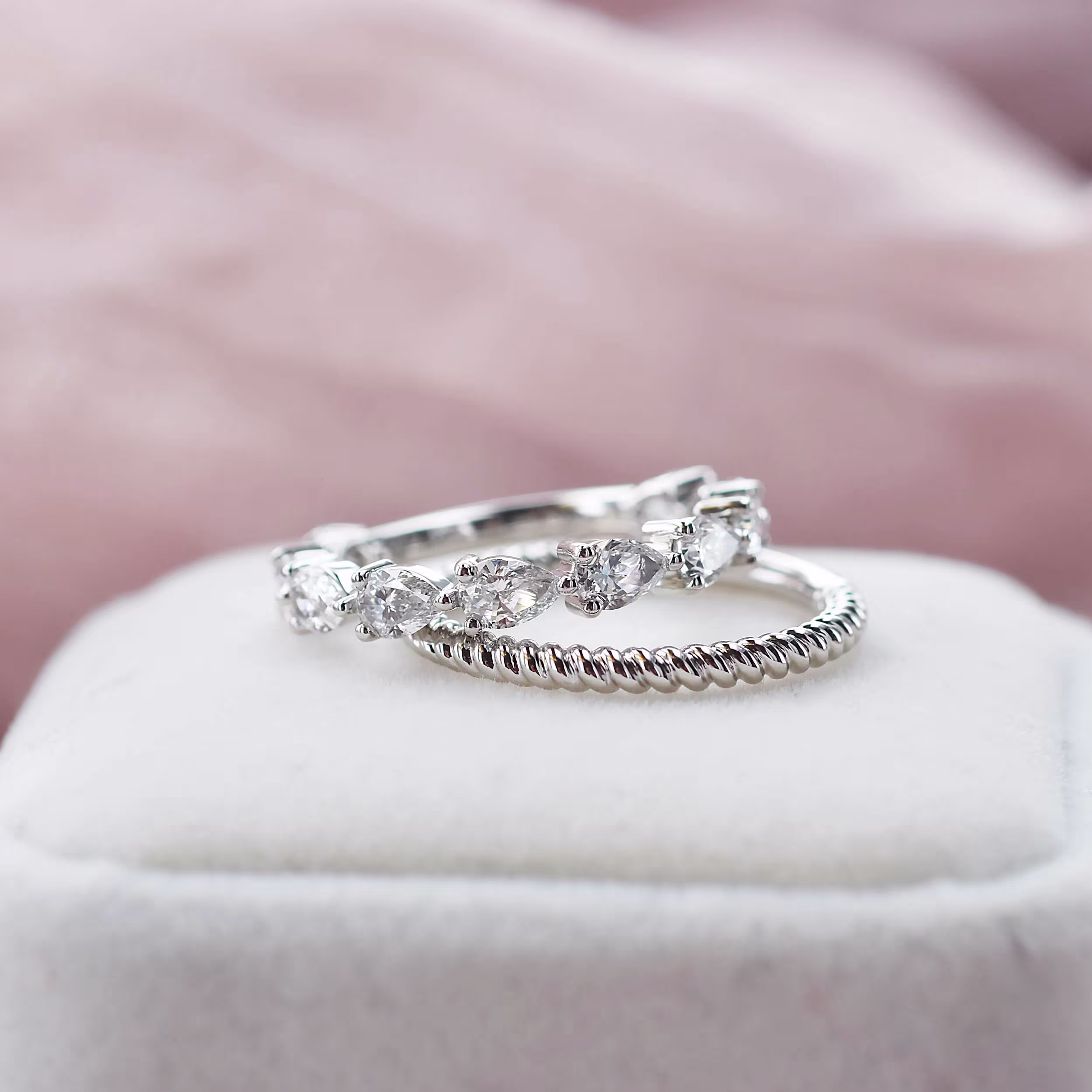1.5 Carat Diamonds Pear East-West Three Quarter Band in Platinum 1.5ctw in Platinum (Main View)