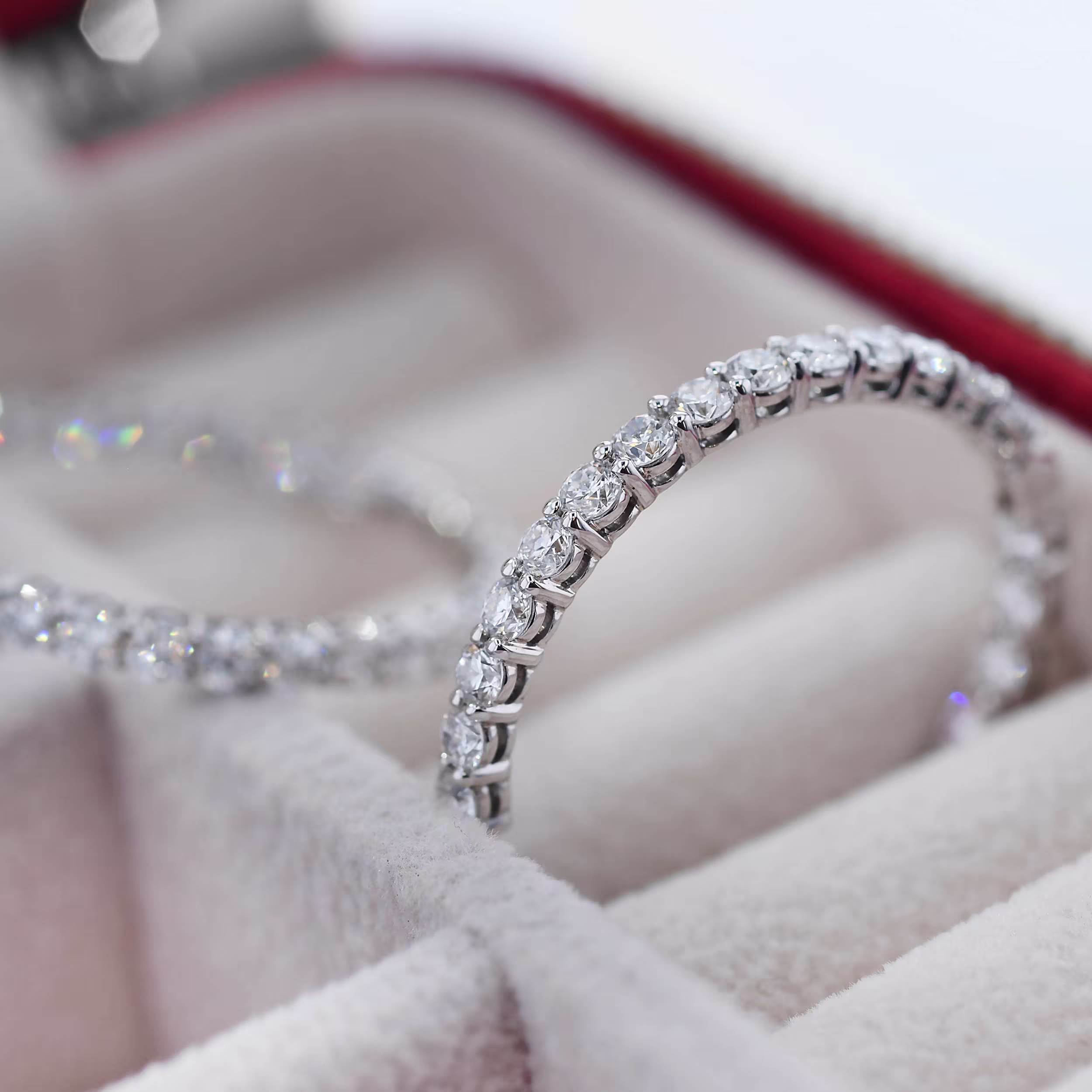 2.5 ct Round Diamonds 2.5ctw Prong-Set Inside Out Diamond Hoop Earrings in 18k White Gold in 18kt White Gold (Profile View)