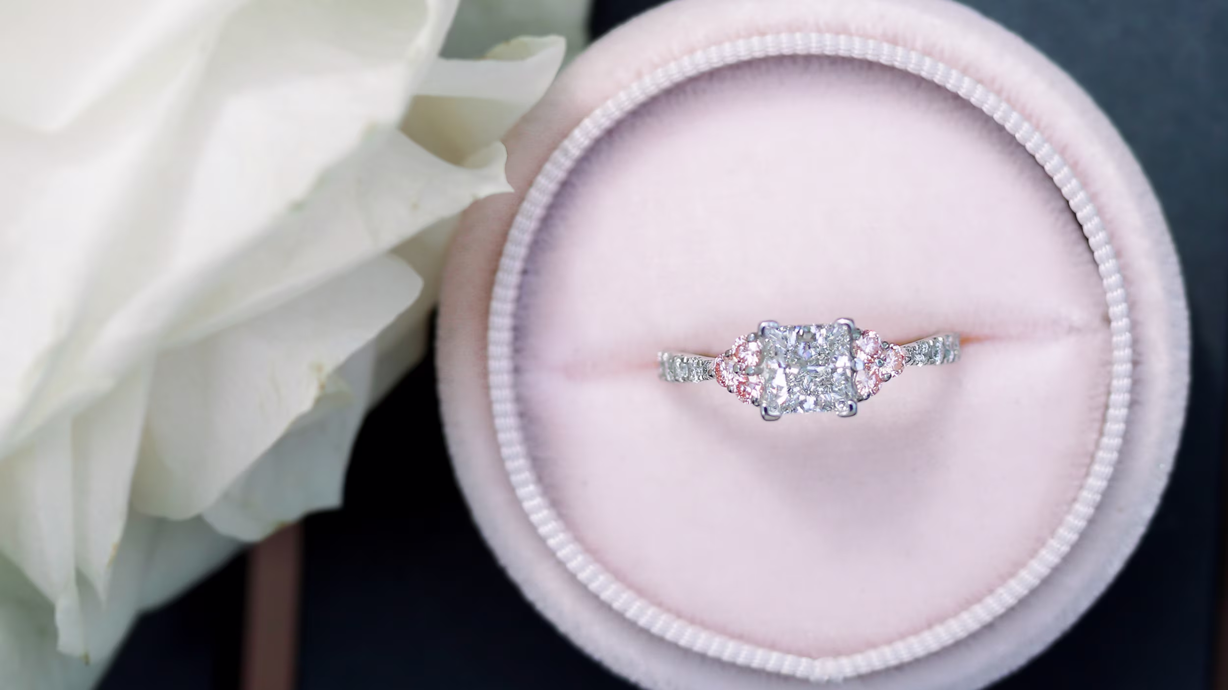 three stone engagement ring