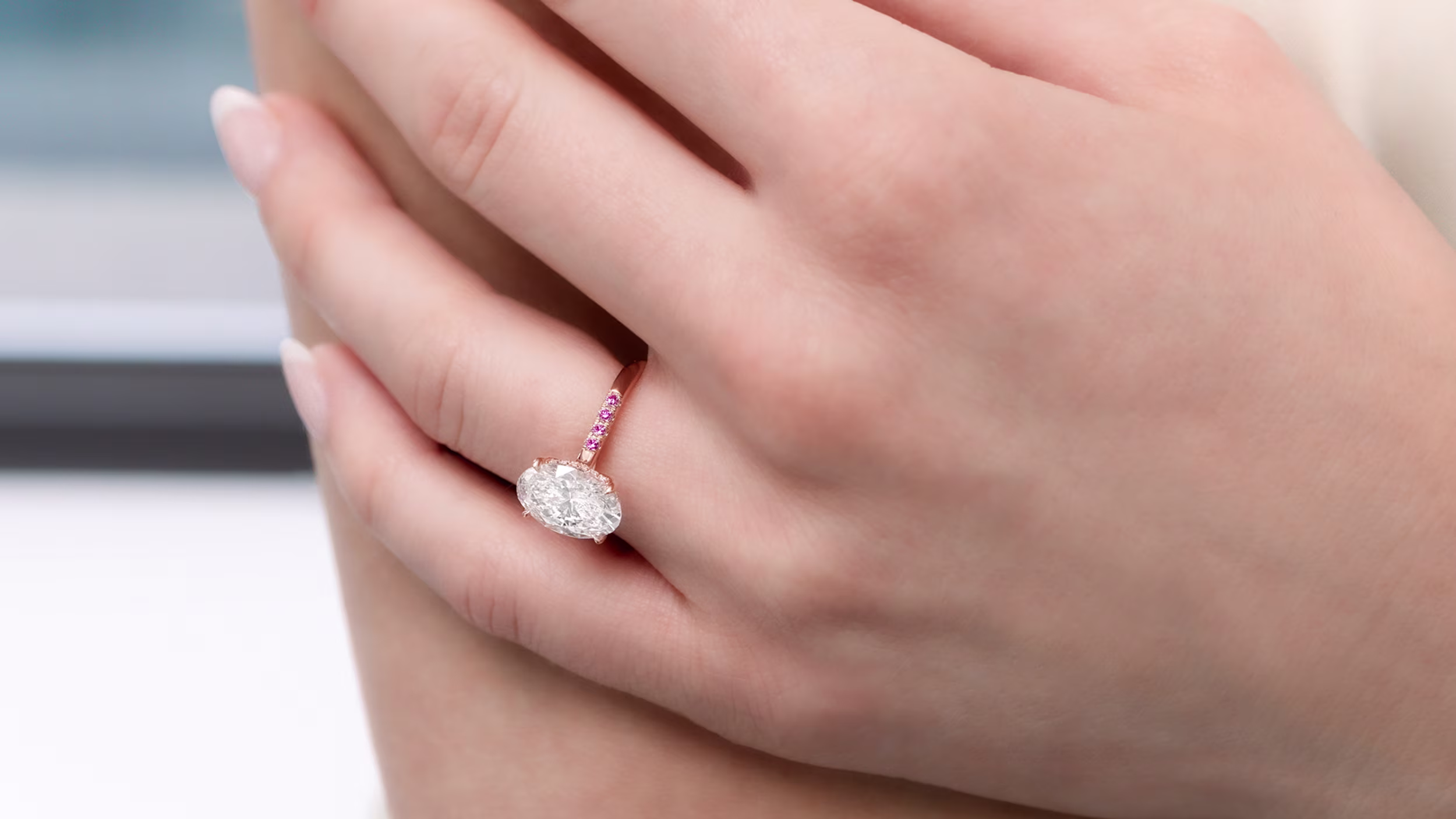 Custom Diamond Band Setting featuring Lab Diamonds