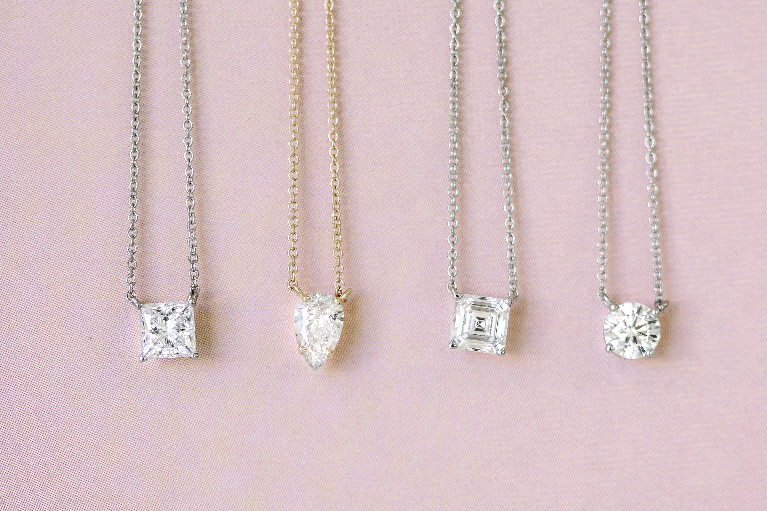 lab diamond solitaire pendant graduation gifts