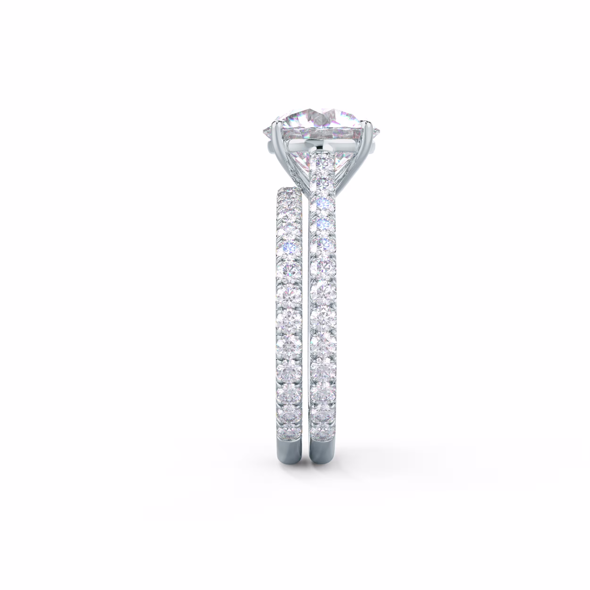 Wedding Band Sitting Flush Against Engagement Ring - Design Number: AD-133