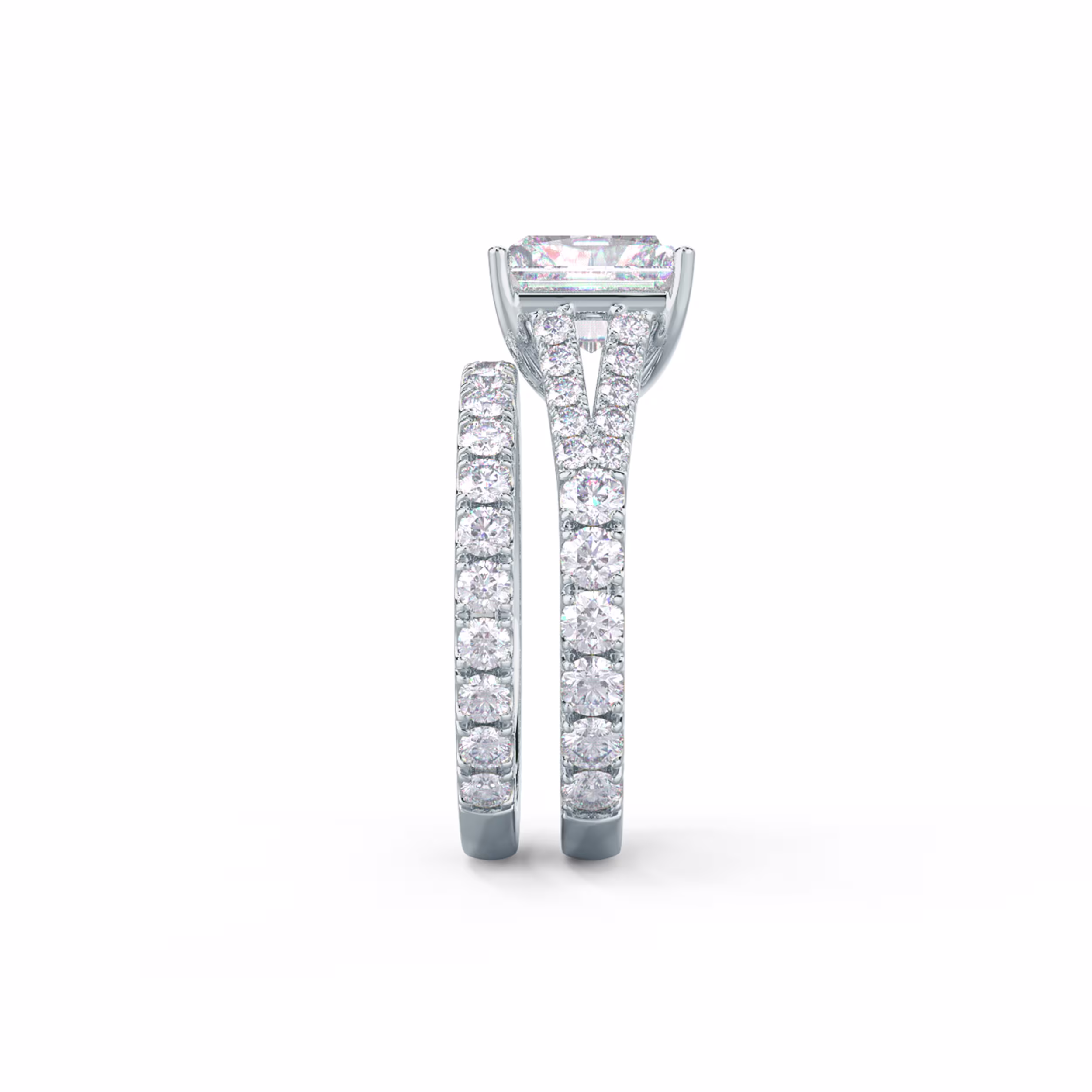 Wedding Band Sitting Flush Against Engagement Ring - Design Number: AD-153