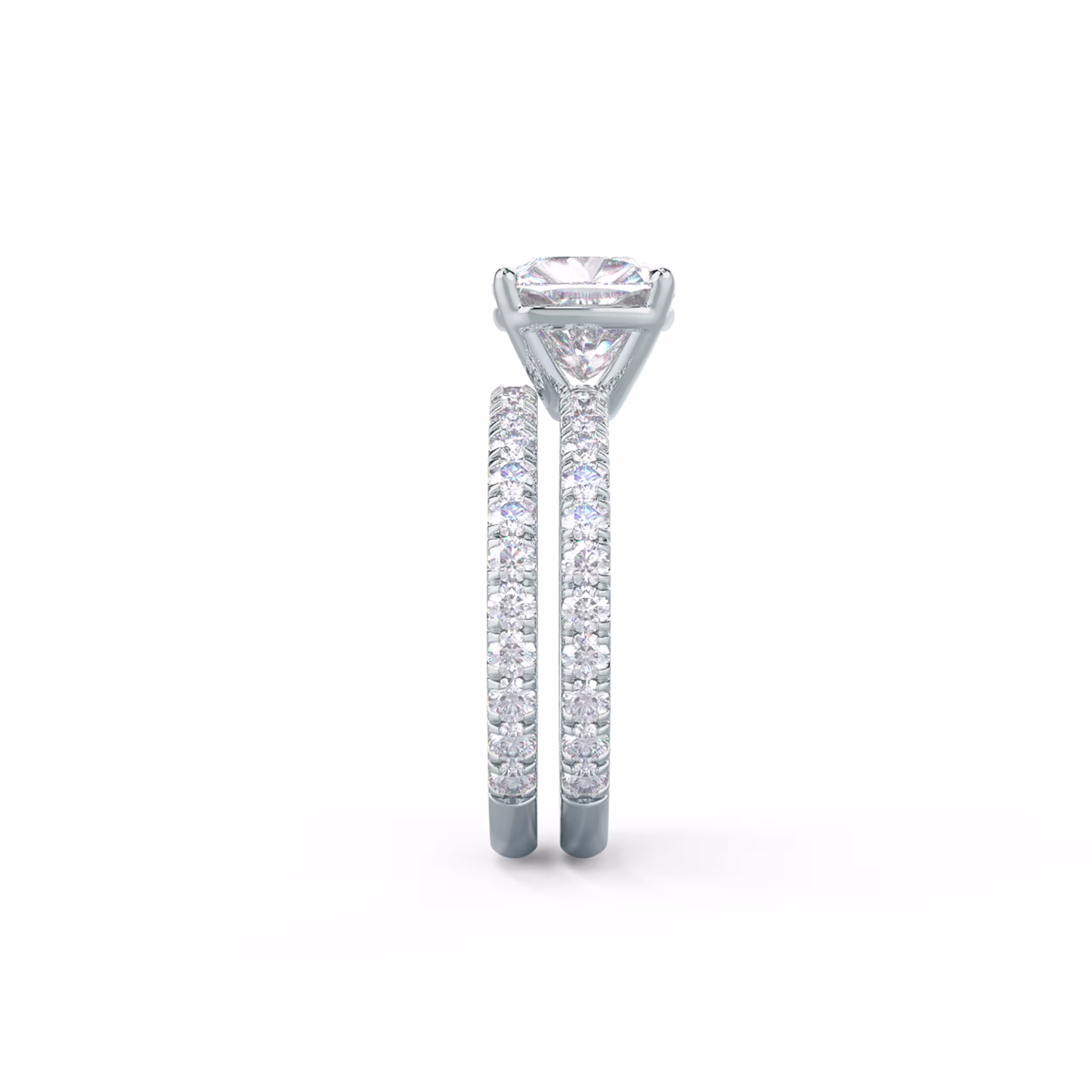 Wedding Band Sitting Flush Against Engagement Ring - Design Number: AD-214