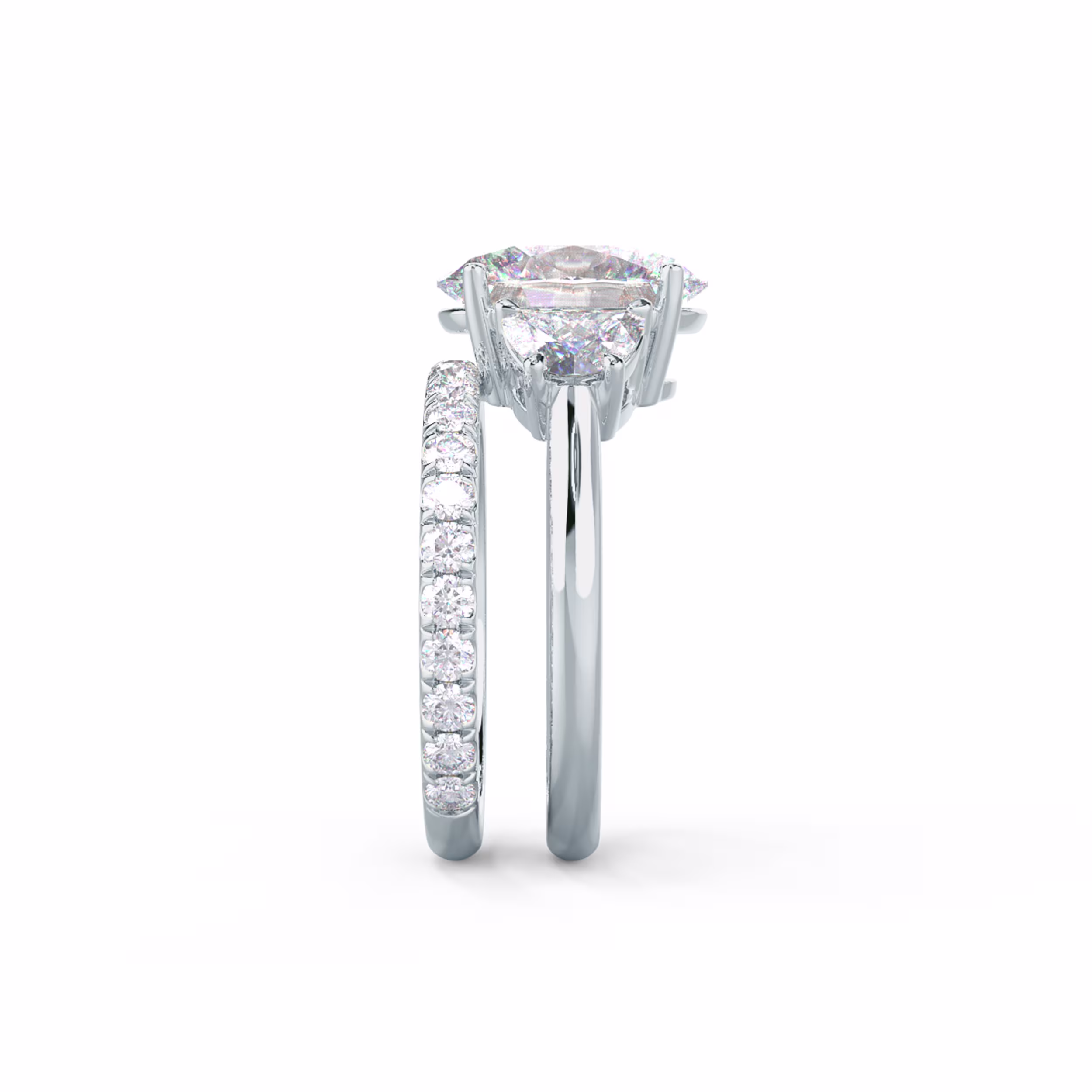 Wedding Band Sitting Flush Against Engagement Ring - Design Number: AD-277
