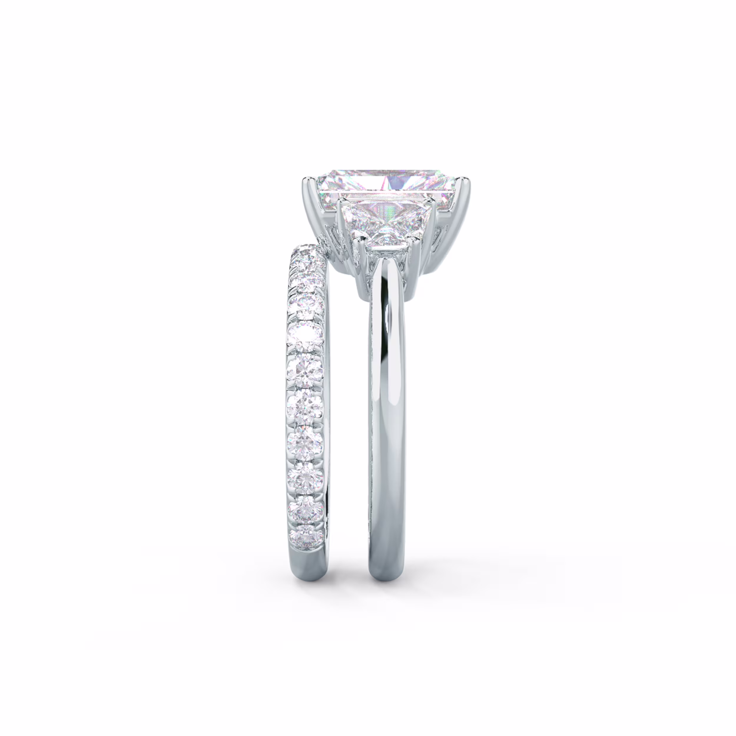 Wedding Band Sitting Flush Against Engagement Ring - Design Number: AD-278