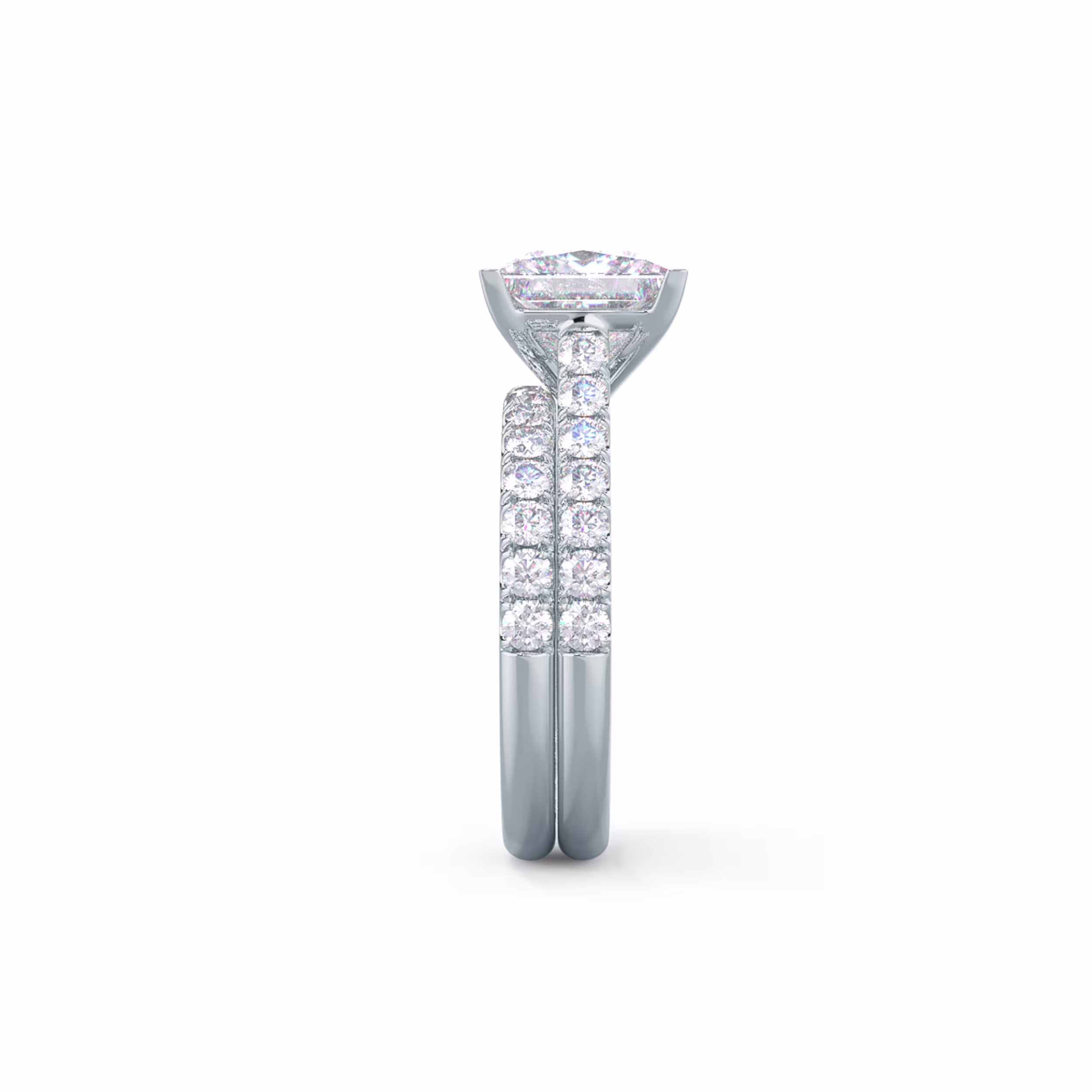Wedding Band Sitting Flush Against Engagement Ring - Design Number: AD-344