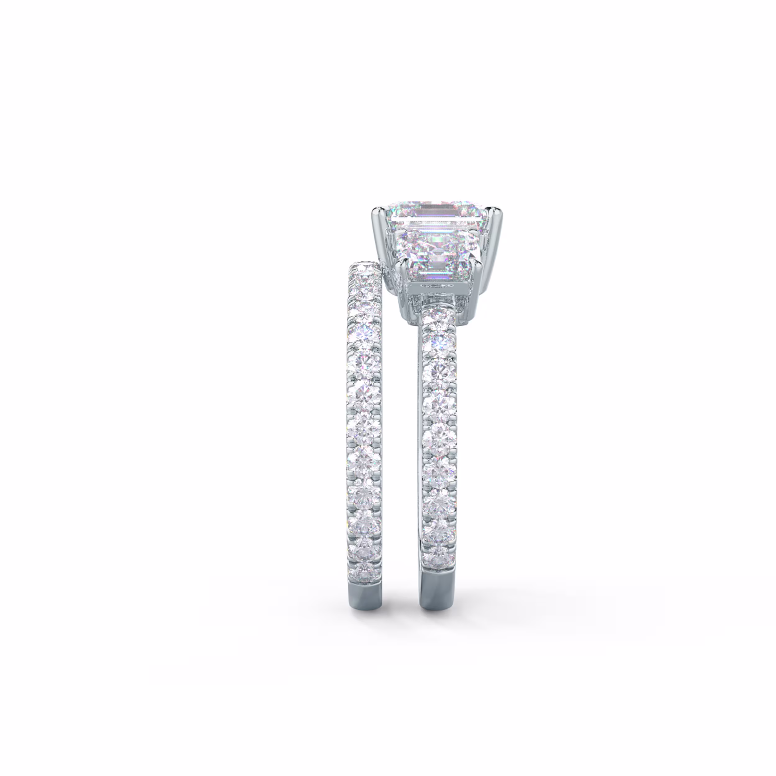 Wedding Band Sitting Flush Against Engagement Ring - Design Number: AD-346