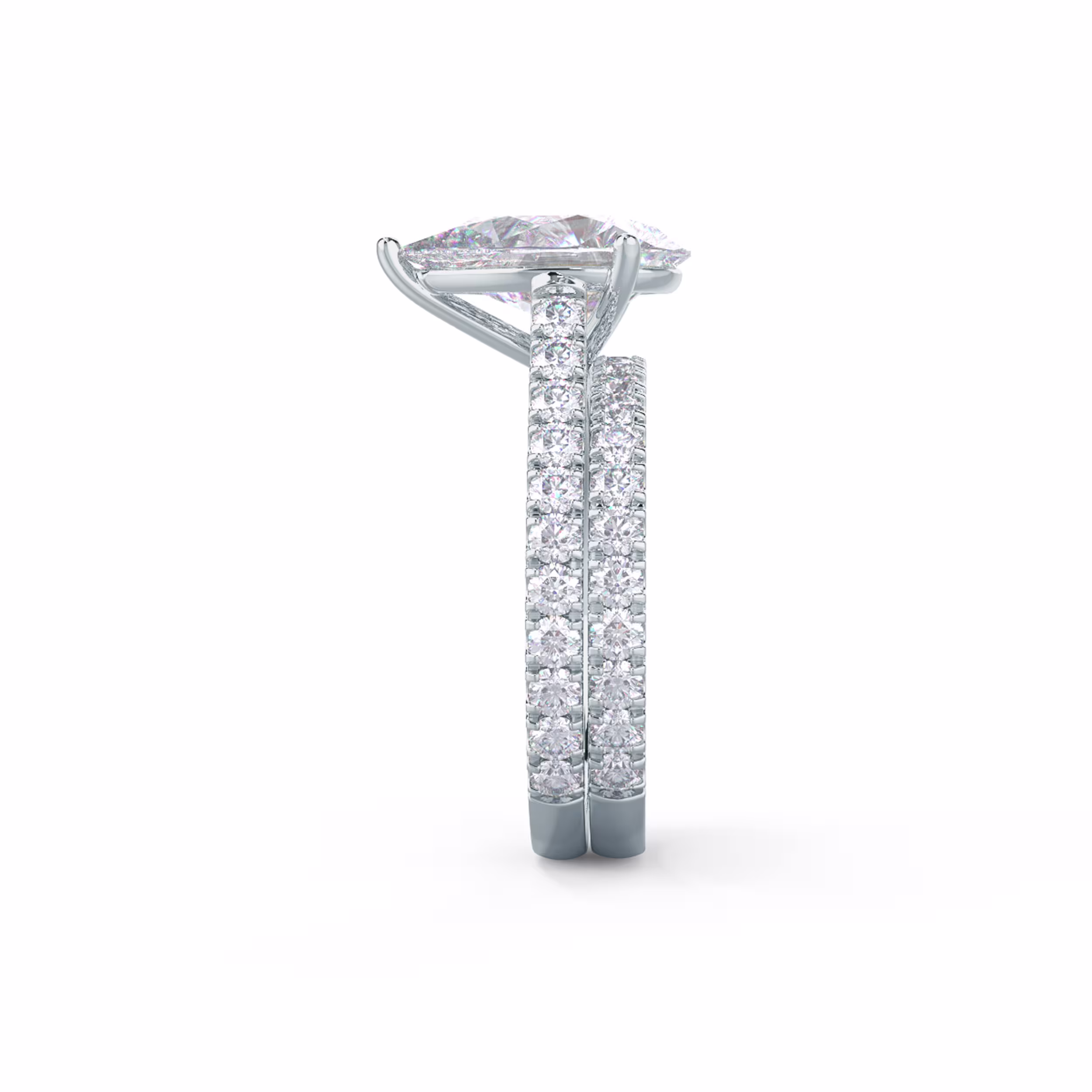 Wedding Band Sitting Flush Against Engagement Ring - Design Number: AD-355