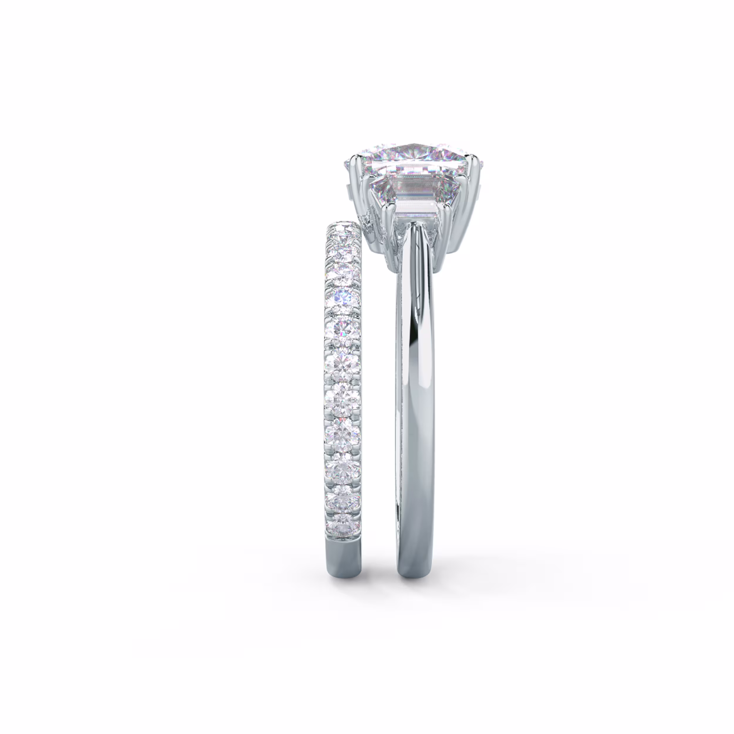 Wedding Band Sitting Flush Against Engagement Ring - Design Number: AD-475