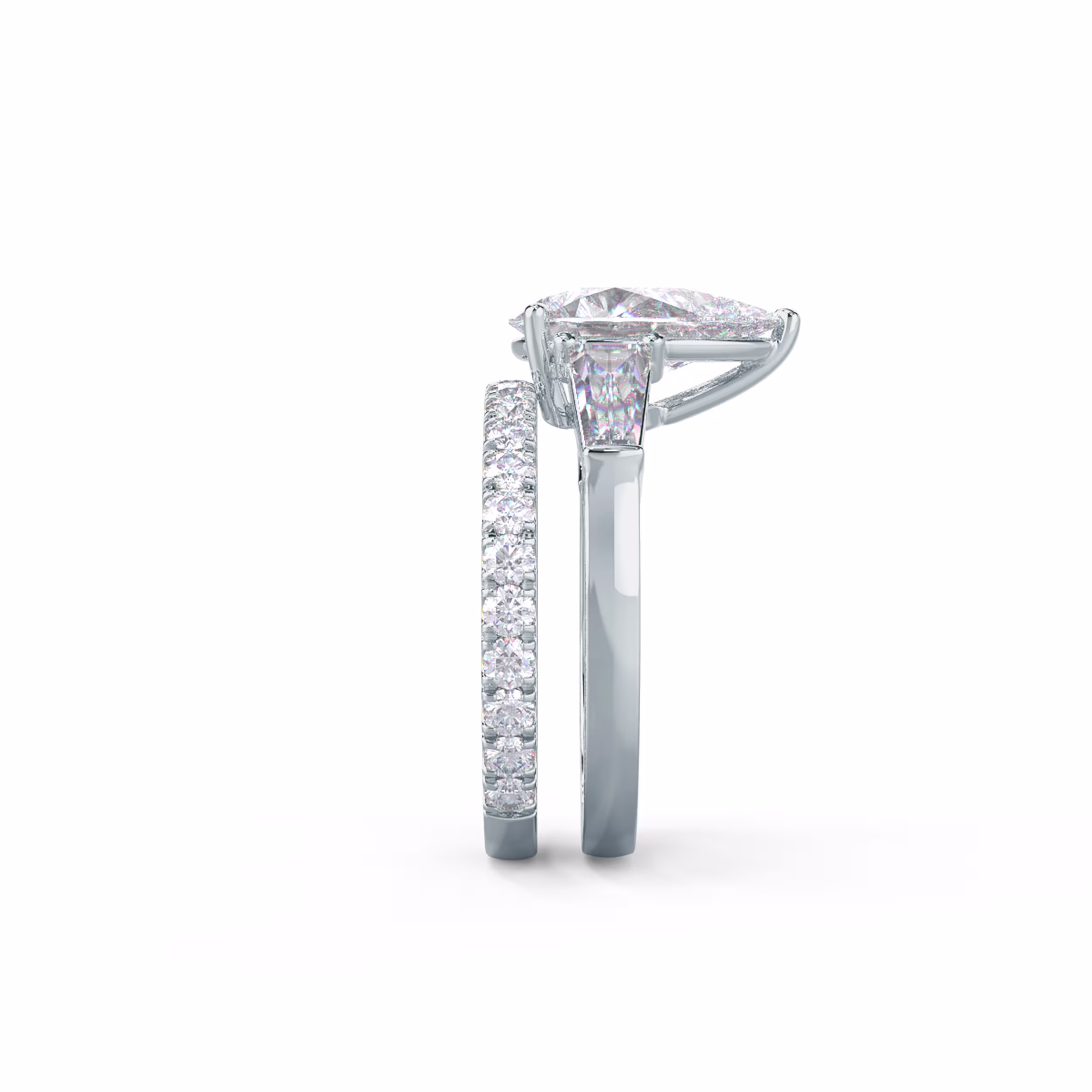 Wedding Band Sitting Flush Against Engagement Ring - Design Number: AD-495