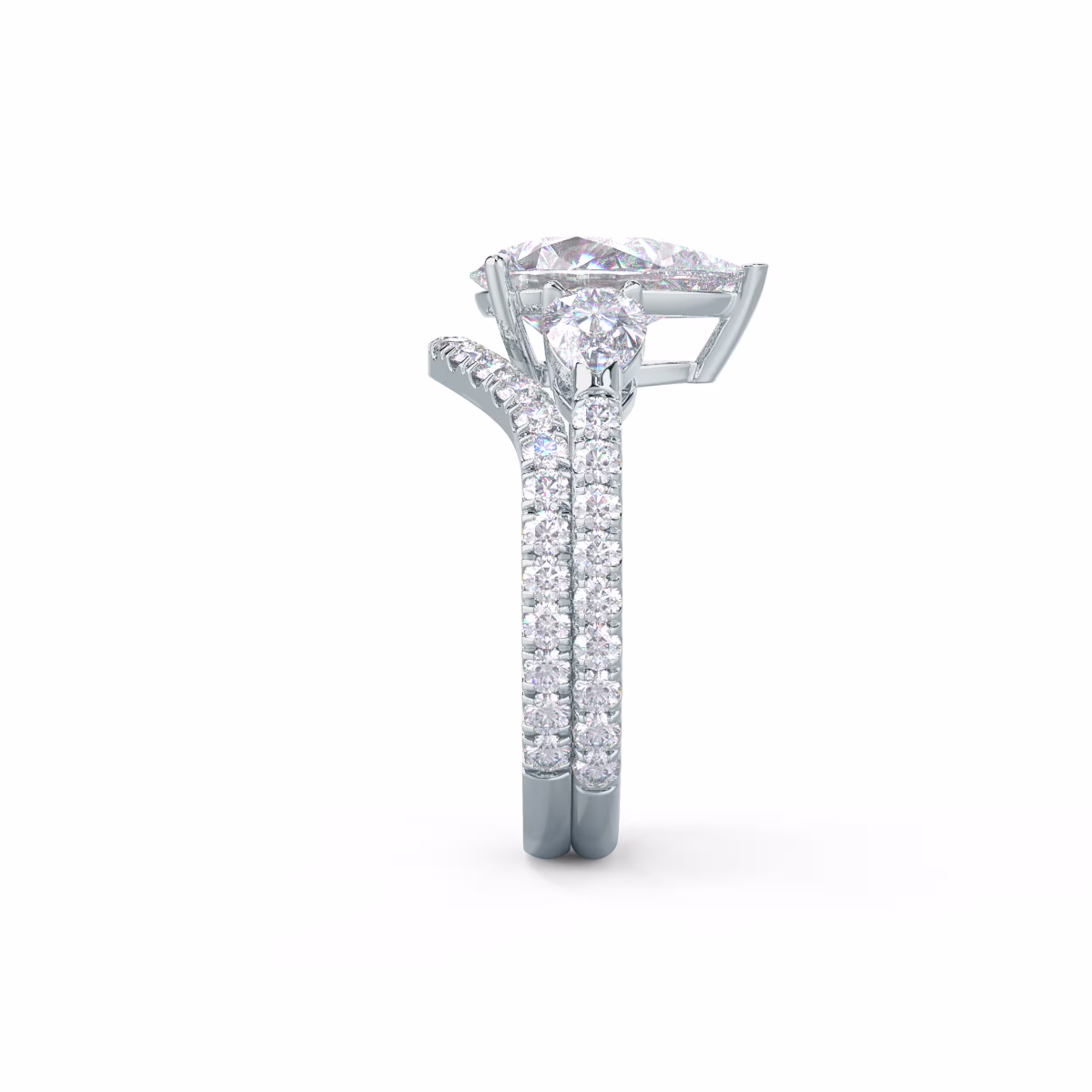 Wedding Band Sitting Flush Against Engagement Ring - Design Number: AD-498
