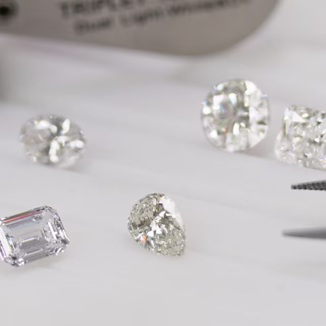loose lab grown diamond selectoin for custom jewelry design ada diamonds 