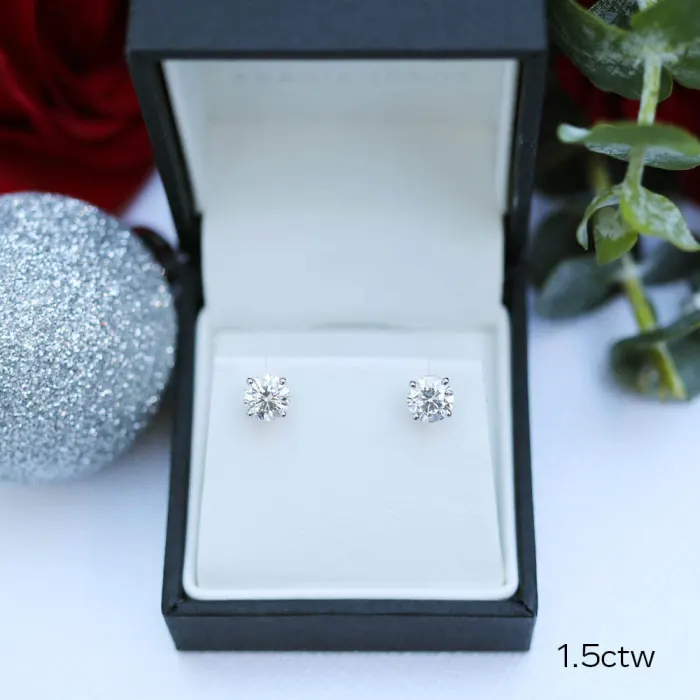 Diamond Brites Round Studs