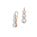 Three stone hot sale drop earrings