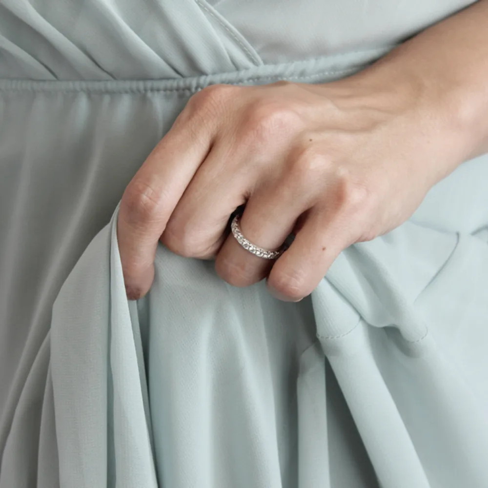 U Pave Lab Created Diamond Eternity Wedding Band Bridal Design-082