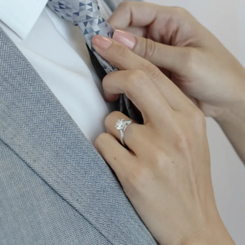 Custom Made Lab Created Diamond Engagement Rings