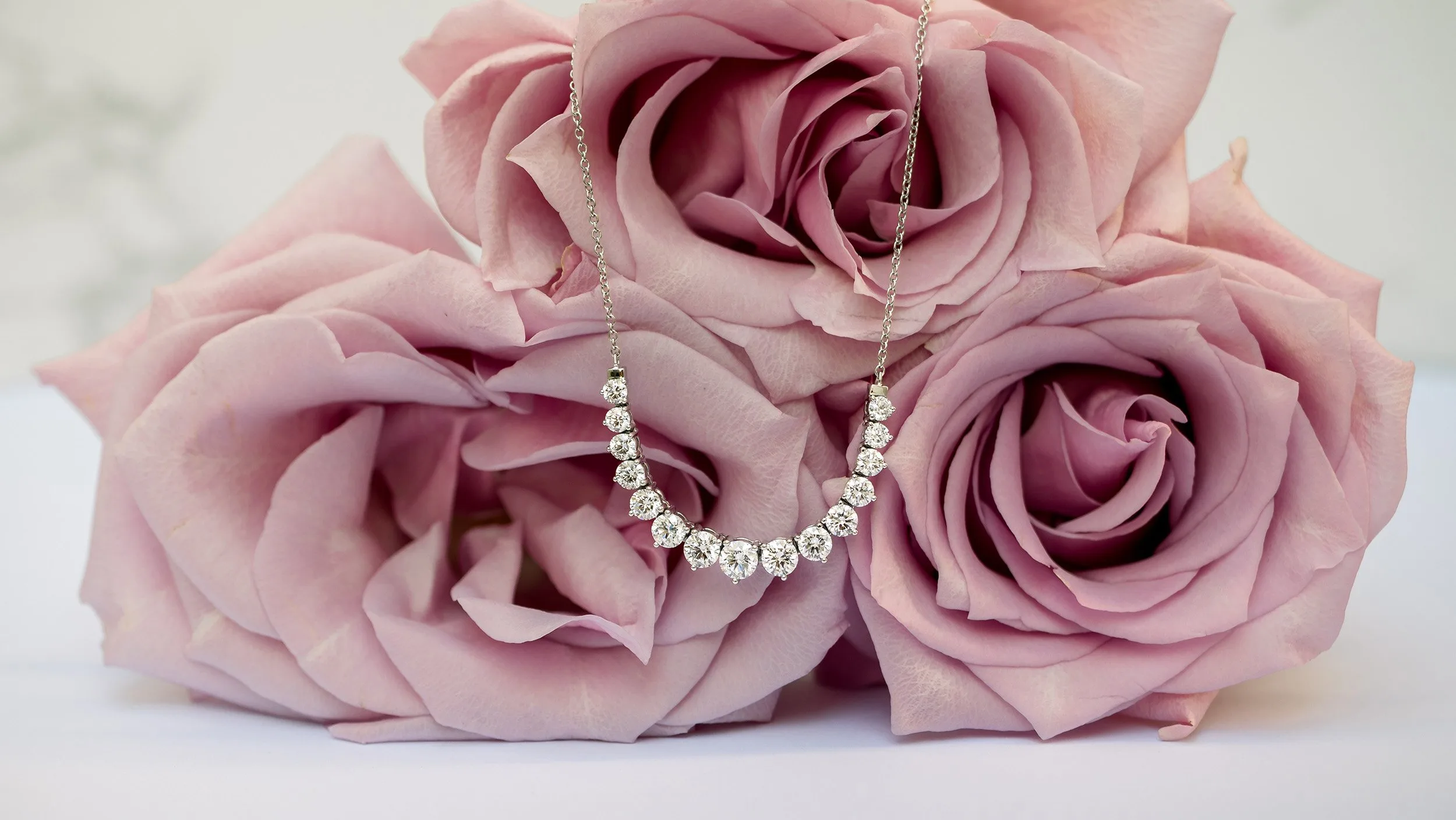 3 carat lab created diamond choker necklace platinum ada diamonds design ad 388 macro