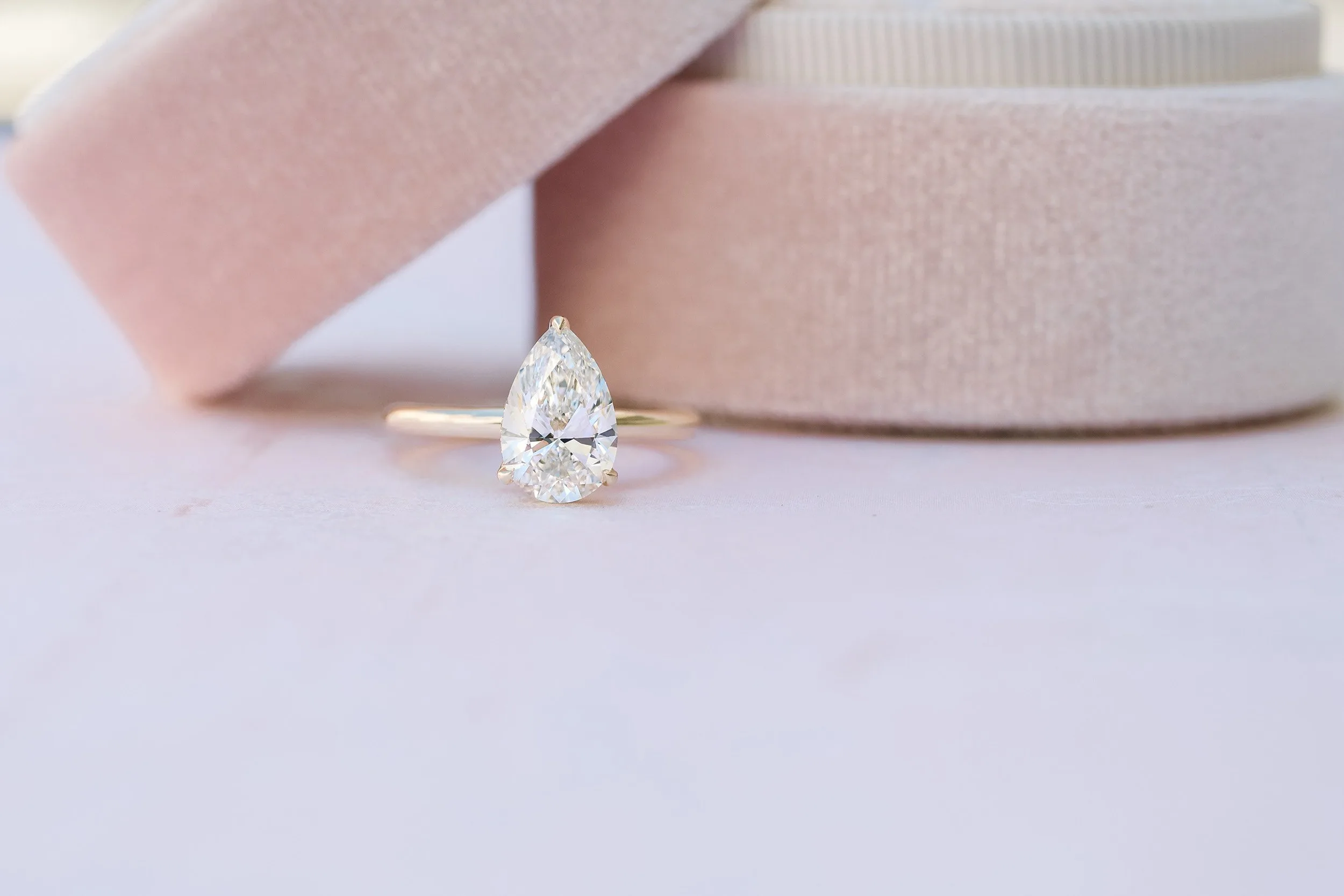 yellow gold 1.5 ct pear lab diamond solitaire engagement ring ada diamonds design ad 187
