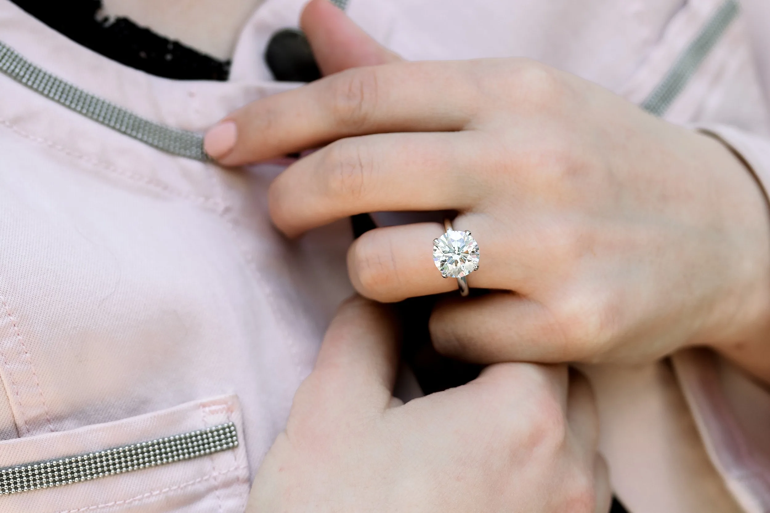 5 carat round lab created diamond solitaire engagement ring in platinum ada diamonds design ad 144