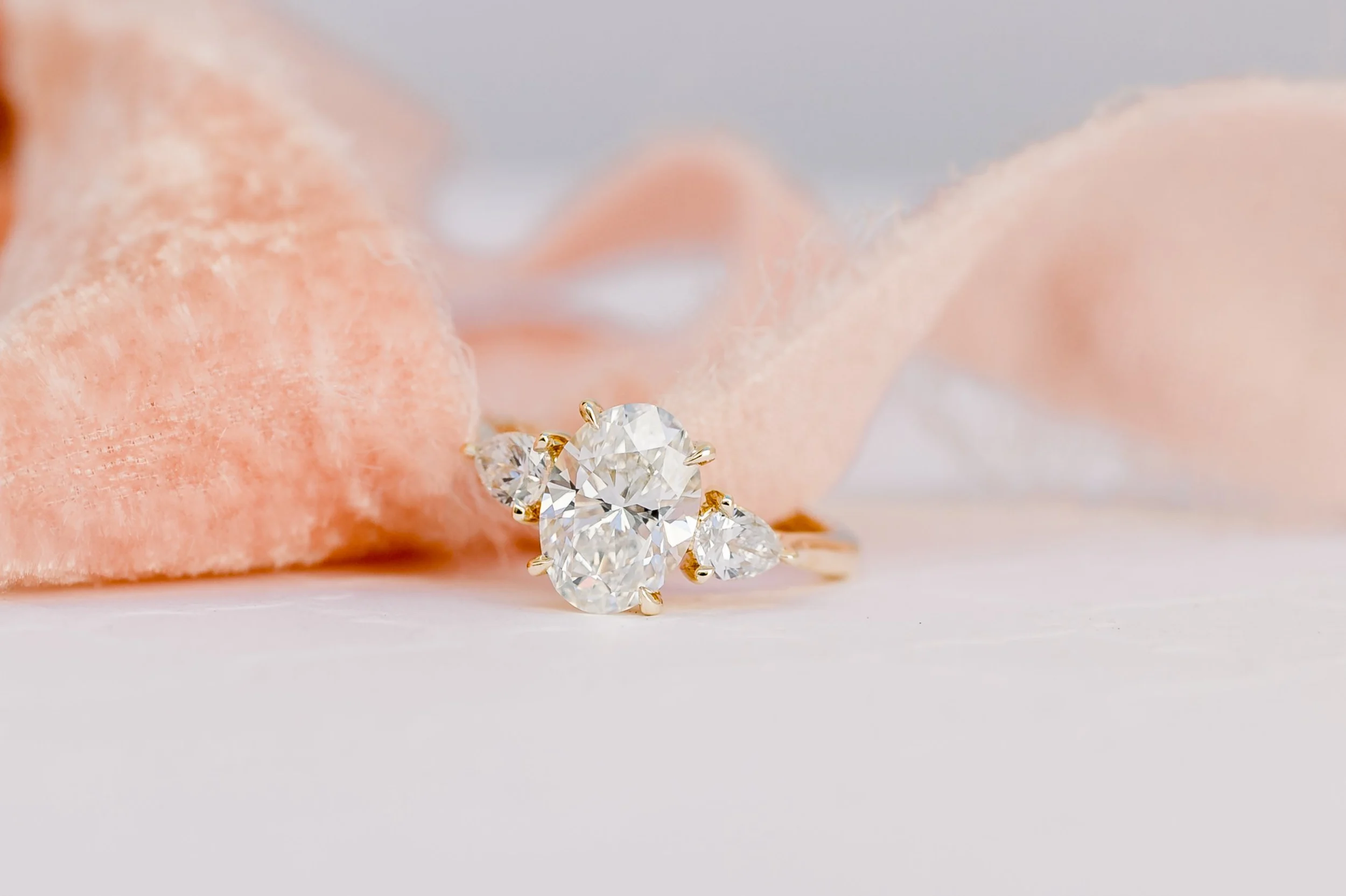 platinum oval and pear 1.5 ct lab diamond engagement ring ada diamonds design ad 460