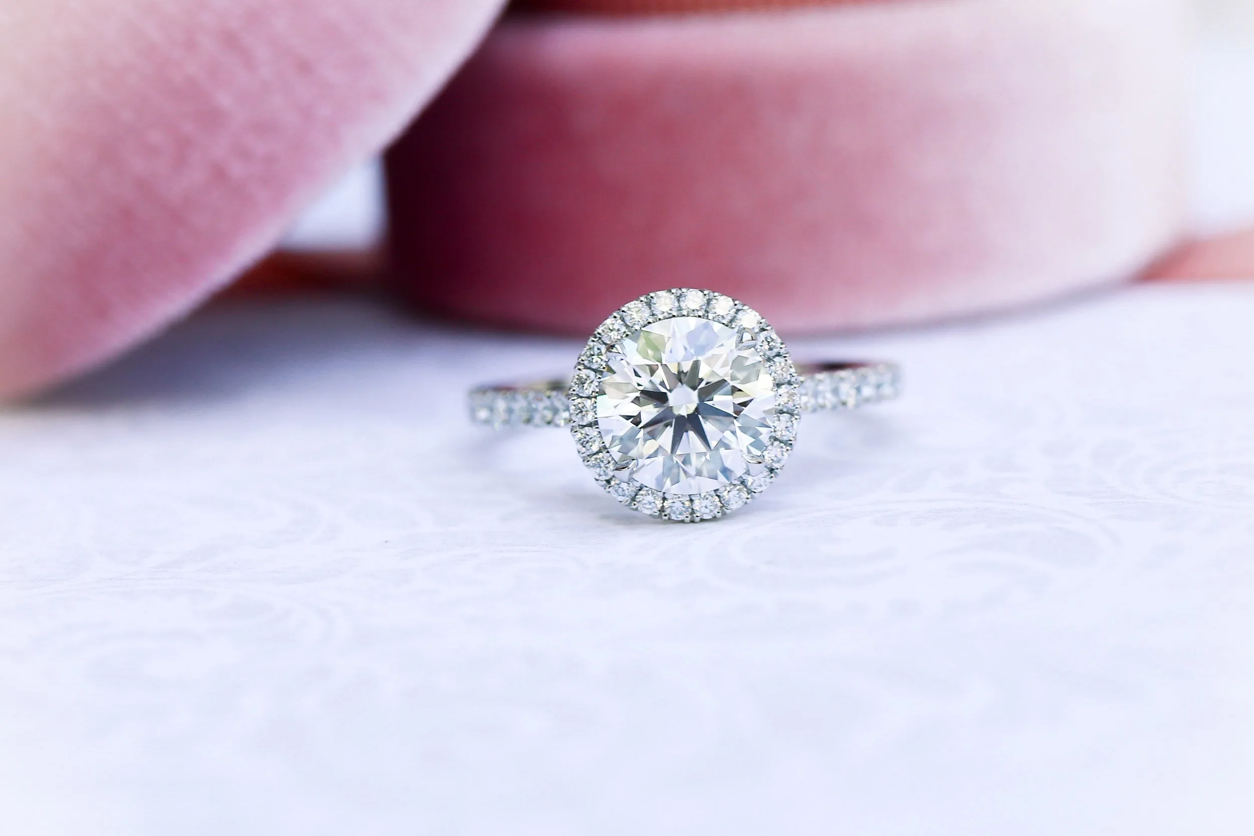 platinum two carat round halo lab diamond ring ada diamonds design ad080