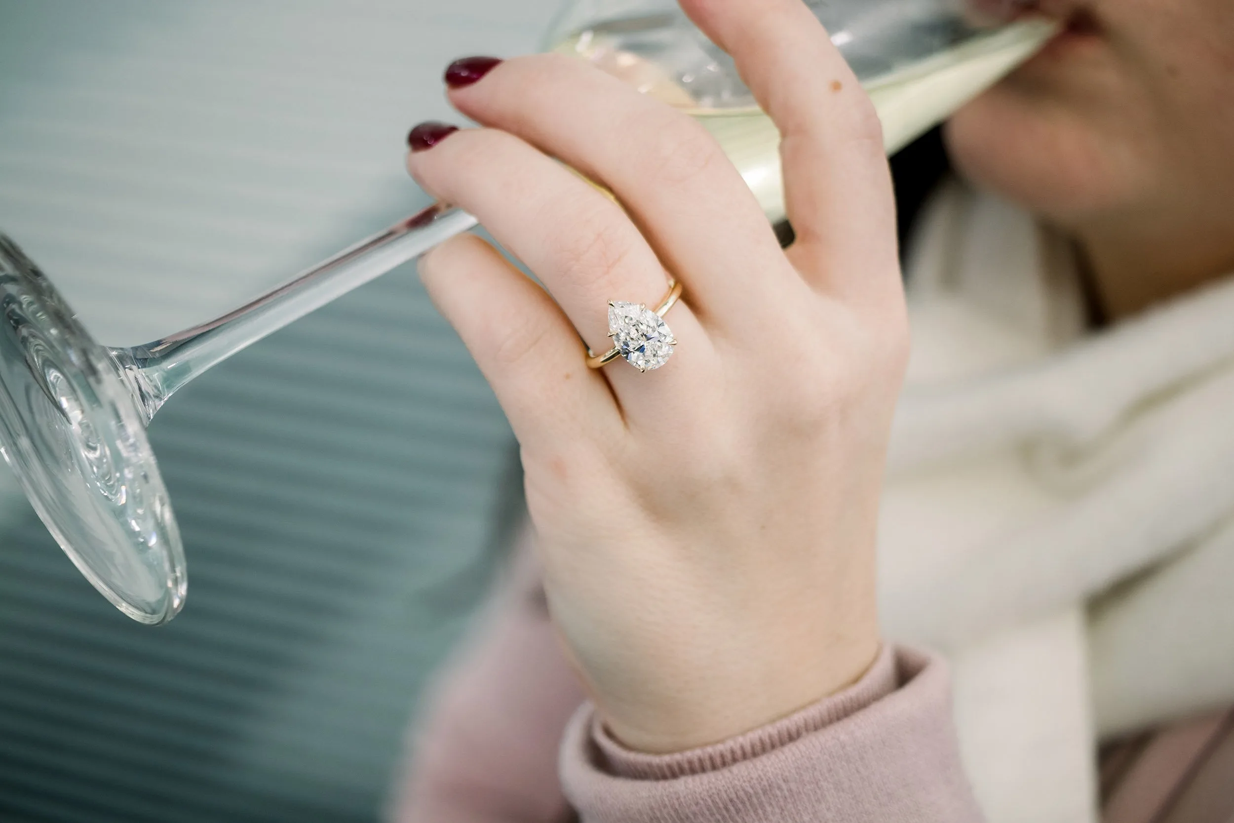 18k yellow gold lab created diamond solitaire engagement ring Ada Diamonds
