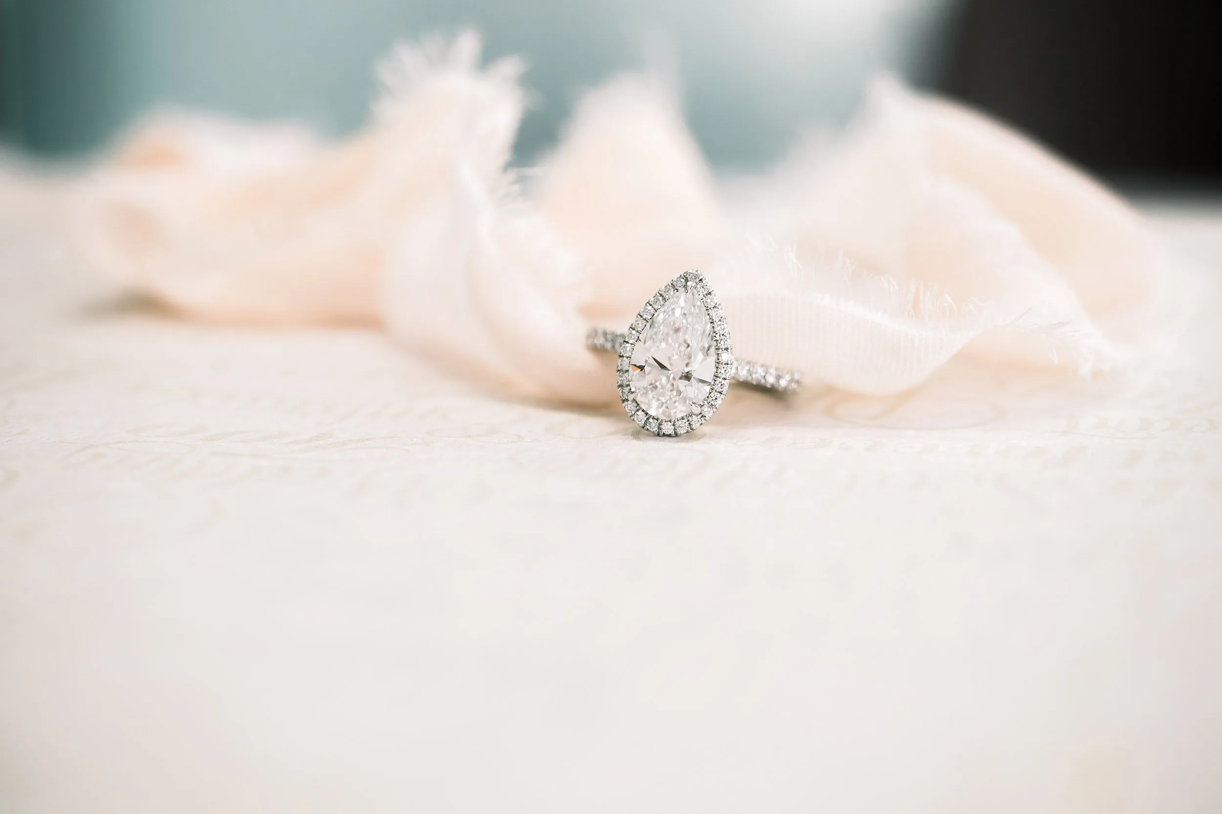 platinum lab diamond halo engagement ring