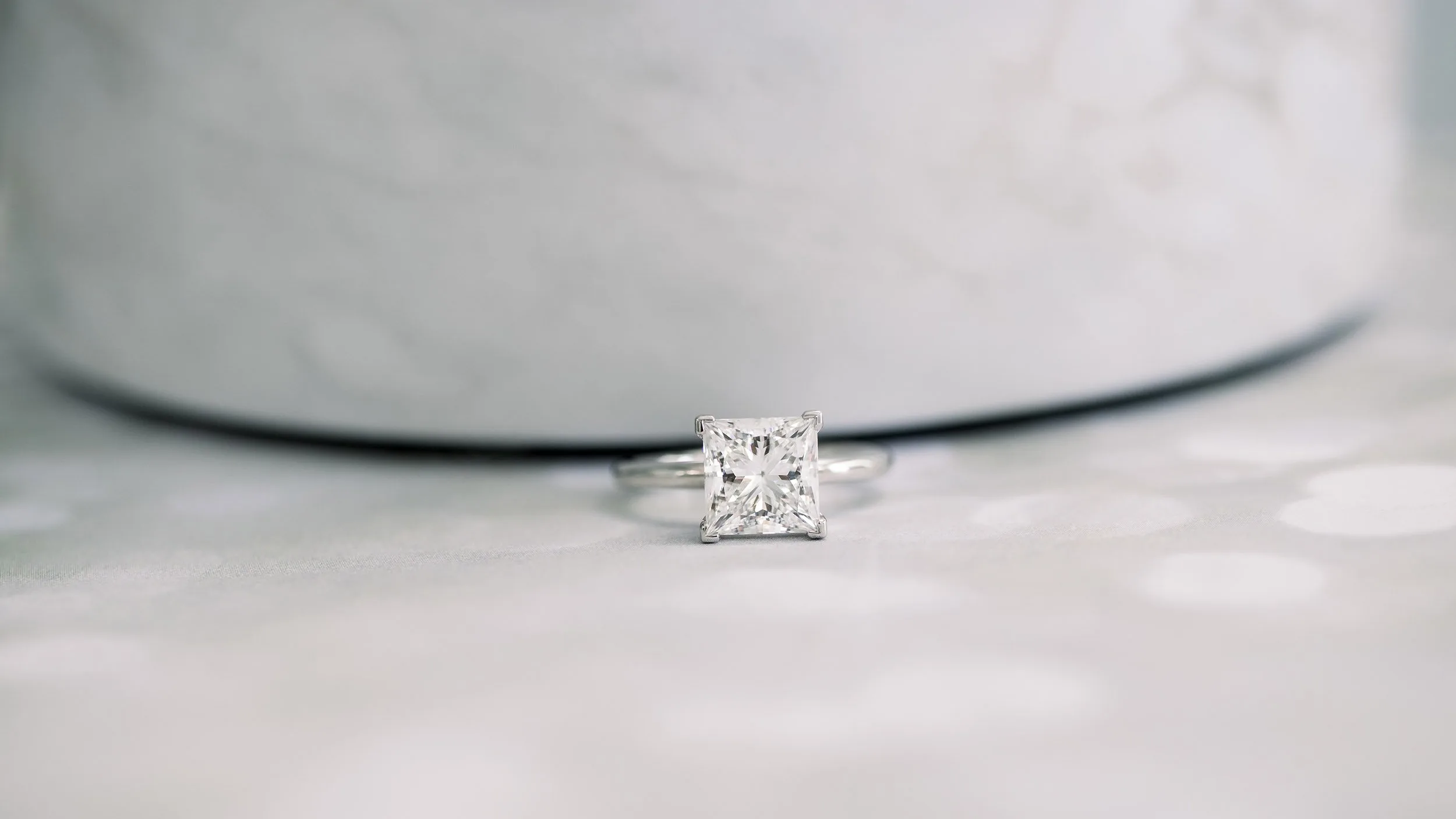 Princess Cut Lab Diamond Engagement Rings 