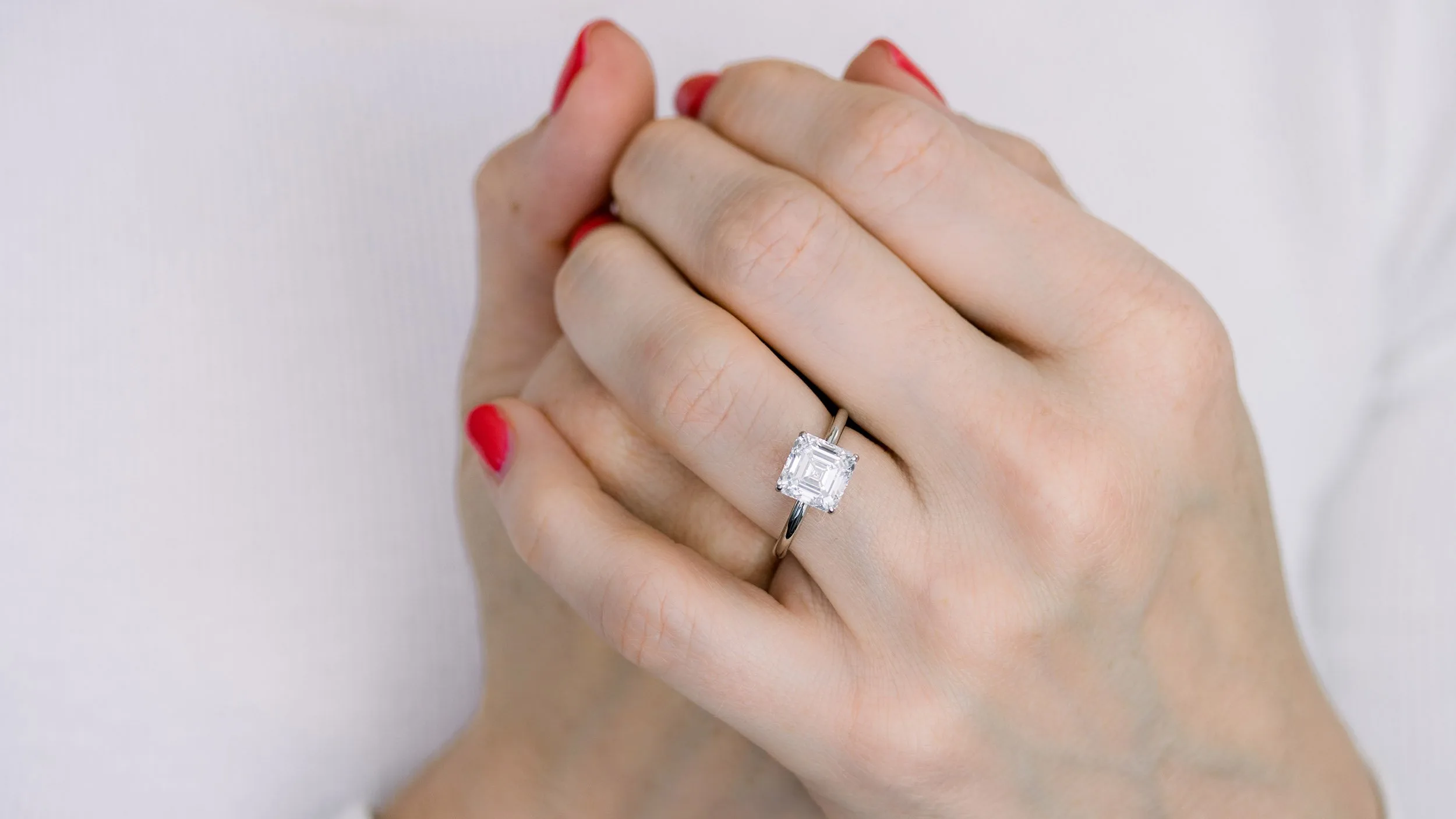 Asscher Cut  Lab Diamond  Engagement Rings