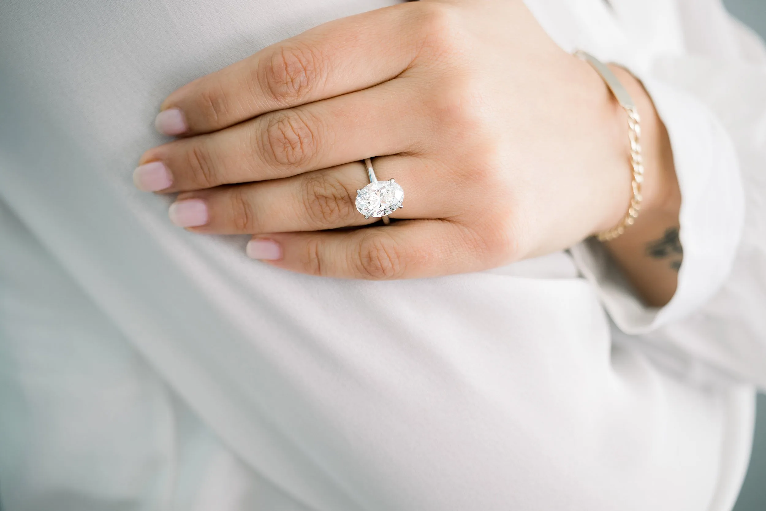 1 Carat IGI Certified Oval Shape Lab Grown Diamond Engagement Ring | 14K  Rose Gold | Intricacy Three Stone Lab Diamond Ring | FG-VS1-VS2 Quality  Friendly Diamonds - Walmart.com